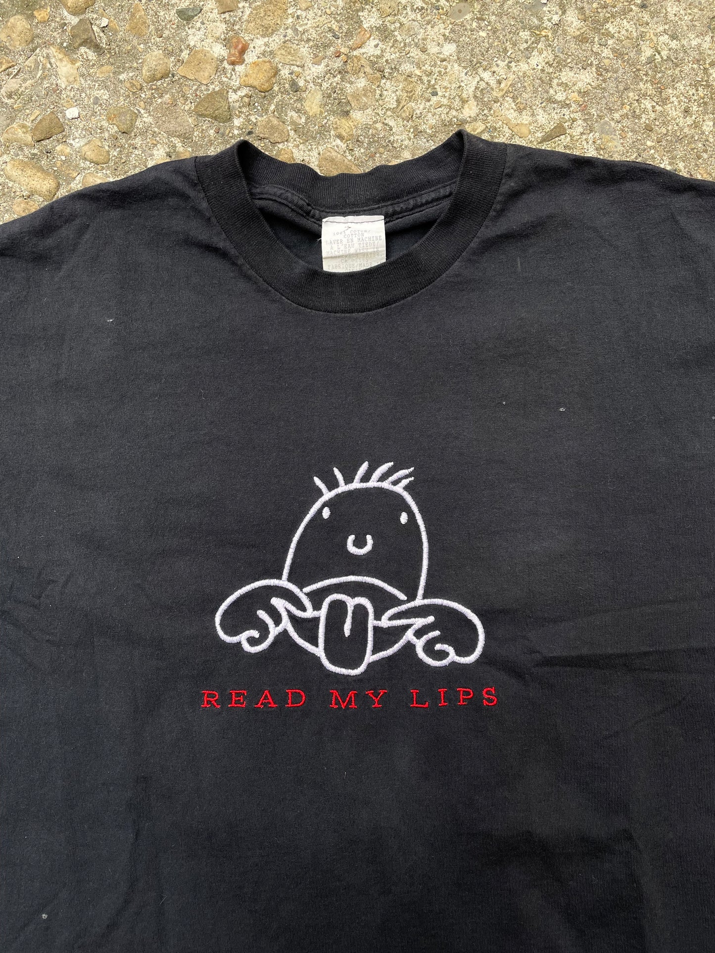 1990's 'Read My Lips' T-Shirt - L