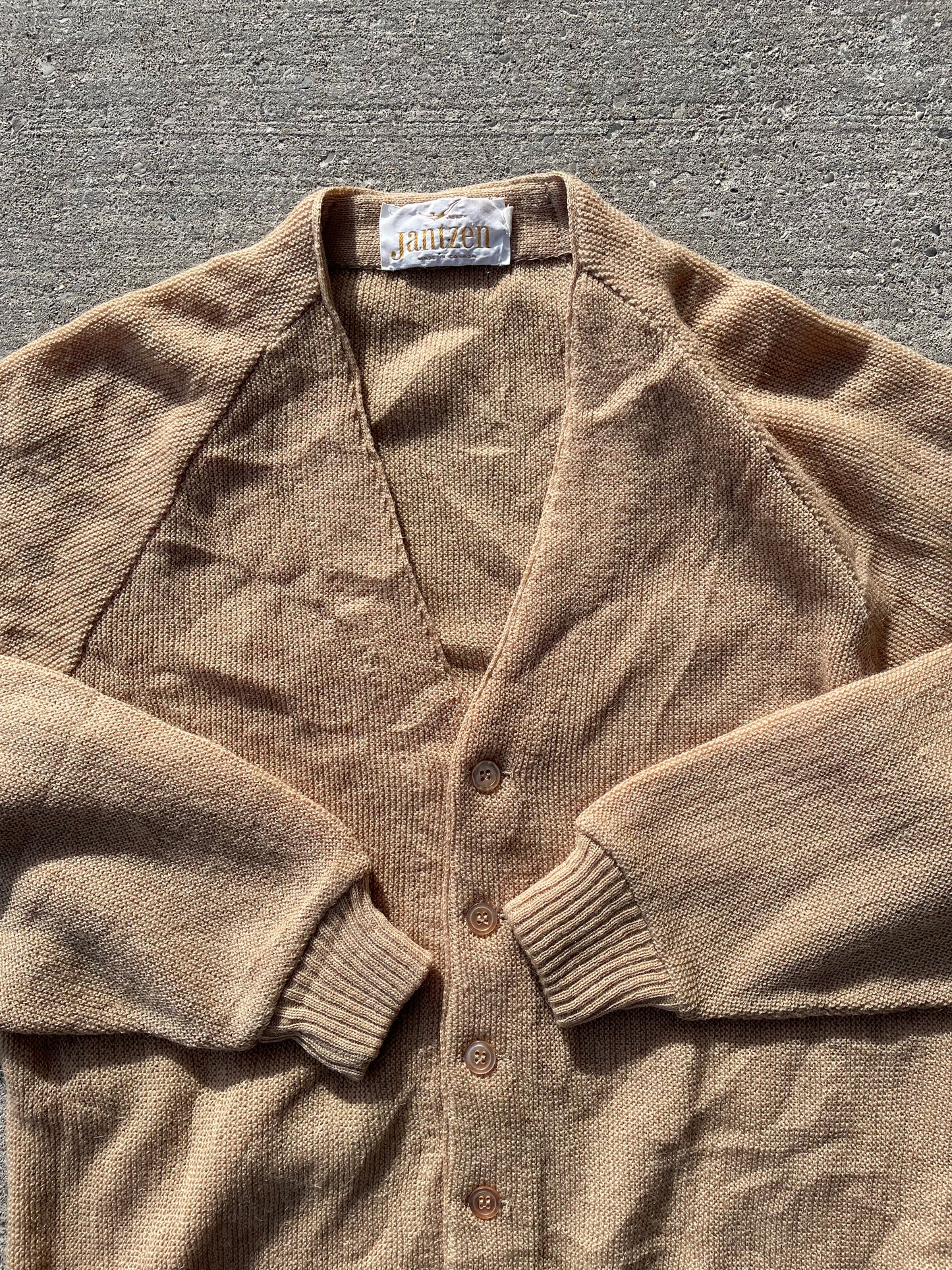 1960's Jantzen Wool Blend Knit Cardigan Sweater - M