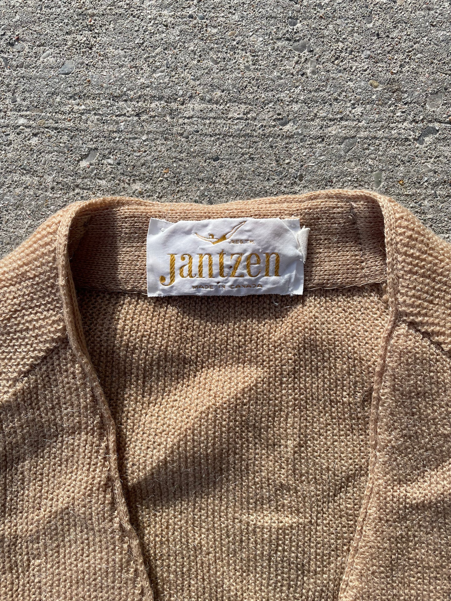 1960's Jantzen Wool Blend Knit Cardigan Sweater - M