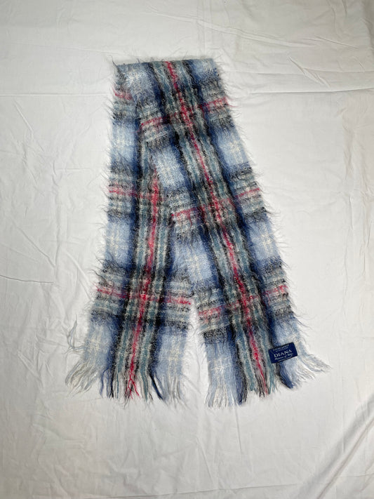 1990's Lochcarron of Scotland Plaid Mohair Scarf