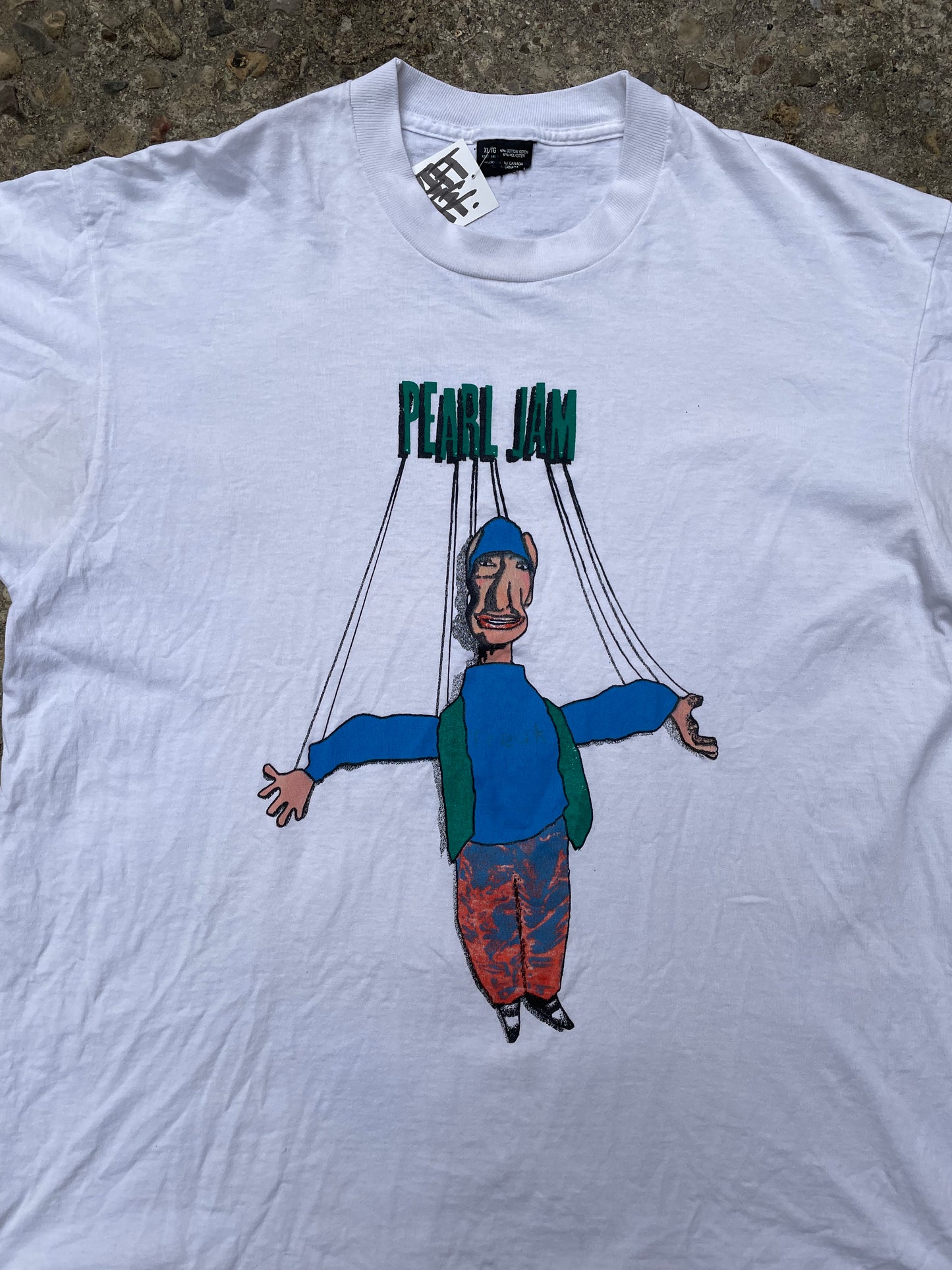 1994 Pearl Jam Shallow Puppet Freak Tour Band T-Shirt - XL