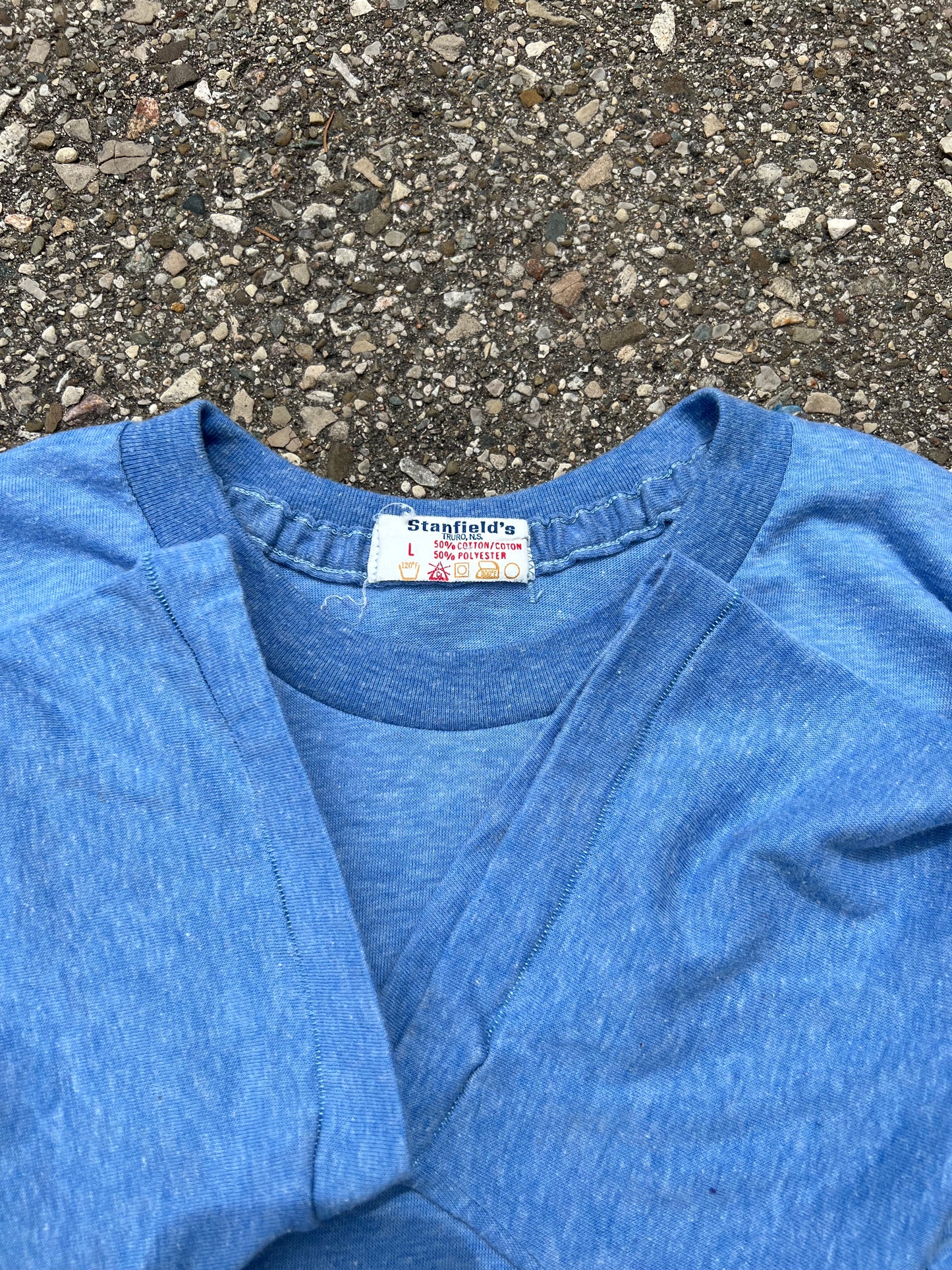 1960's Stanfield's Blank Blue T-Shirt - L