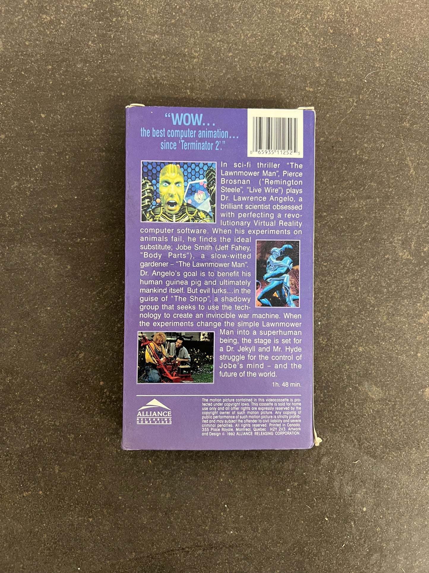 1992 The Lawnmower Man VHS Tape