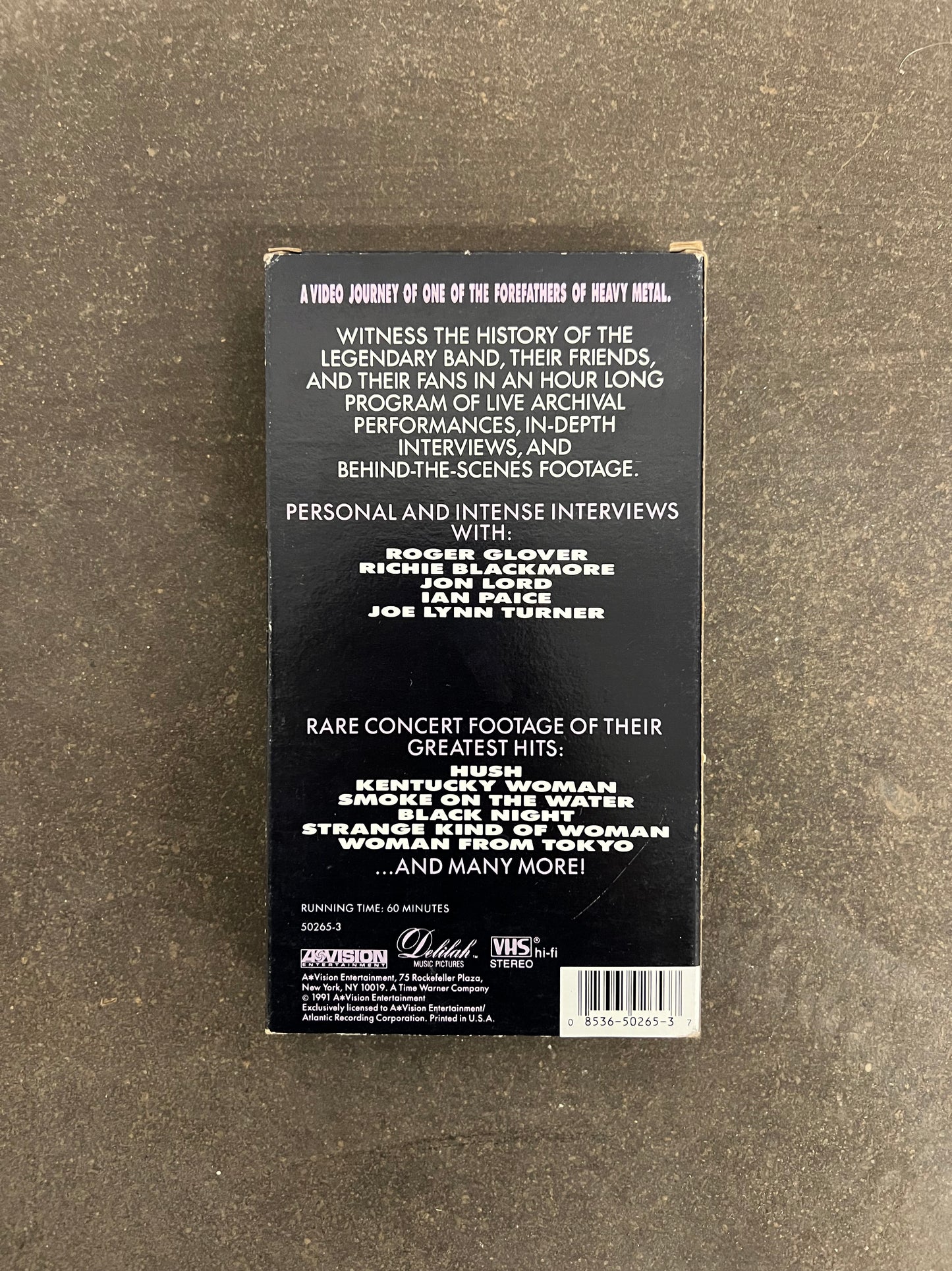 1991 Deep Purple: Heavy Metal Pioneers VHS Tape