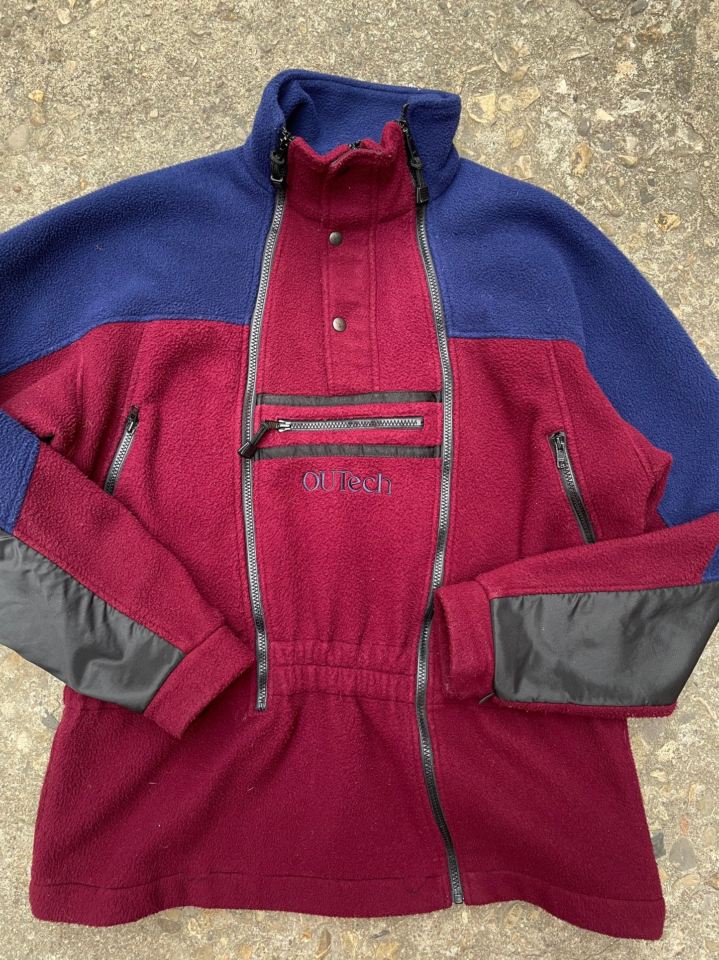 1990's OUTech Asymmetrical Zip Fleece - XL