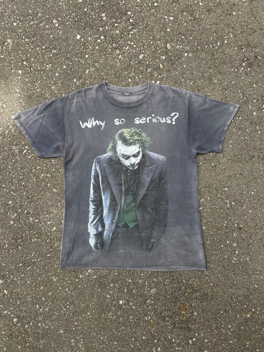 2008 'Why So Serious?' The Dark Knight Faded Graphic T-Shirt - L