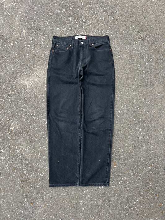 Levi's 550 Relaxed Fit Black Denim Jeans - 34