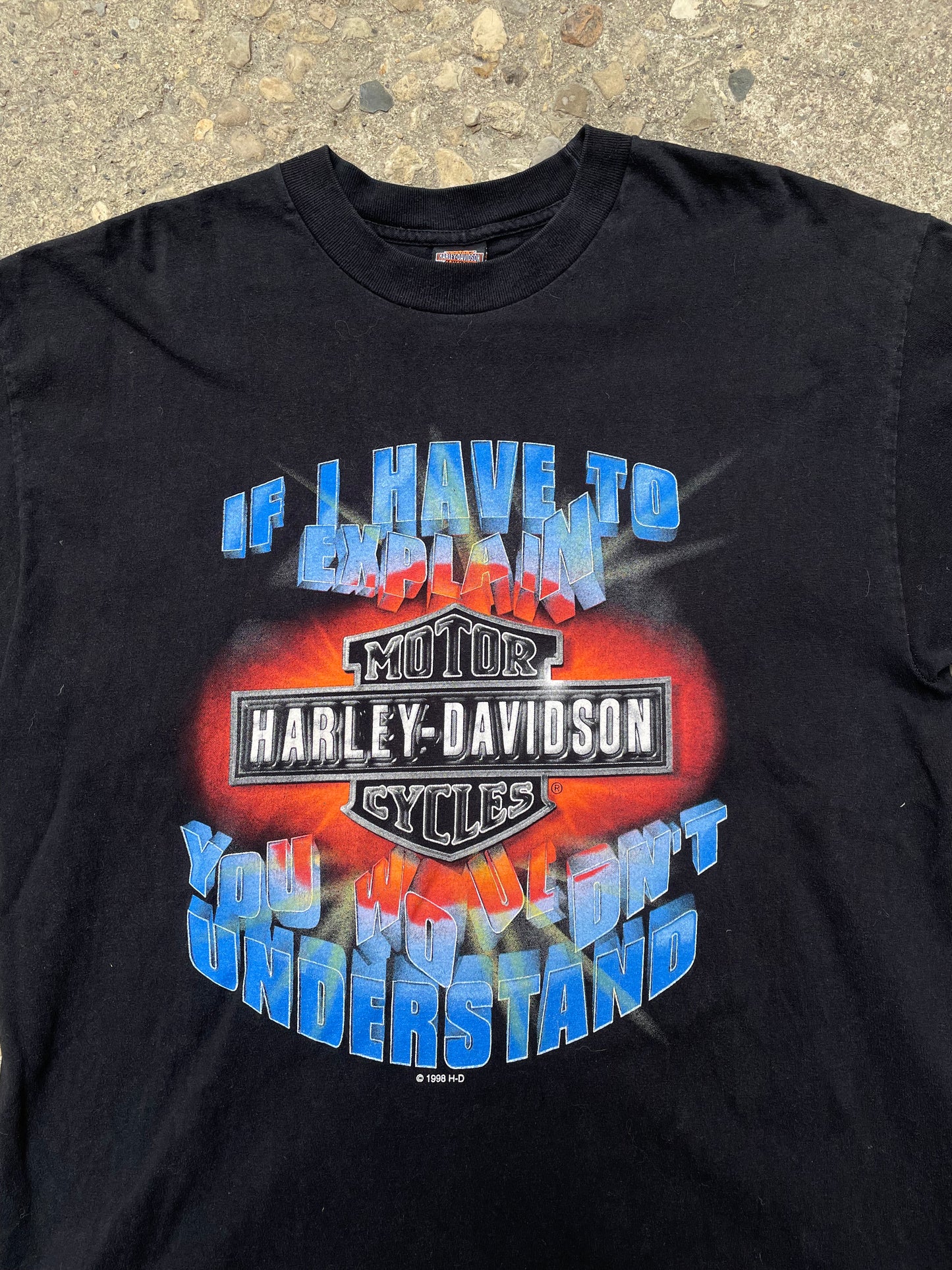 1998 Harley Davidson Motorcycles 'If I Have to Explain...' T-Shirt - XL