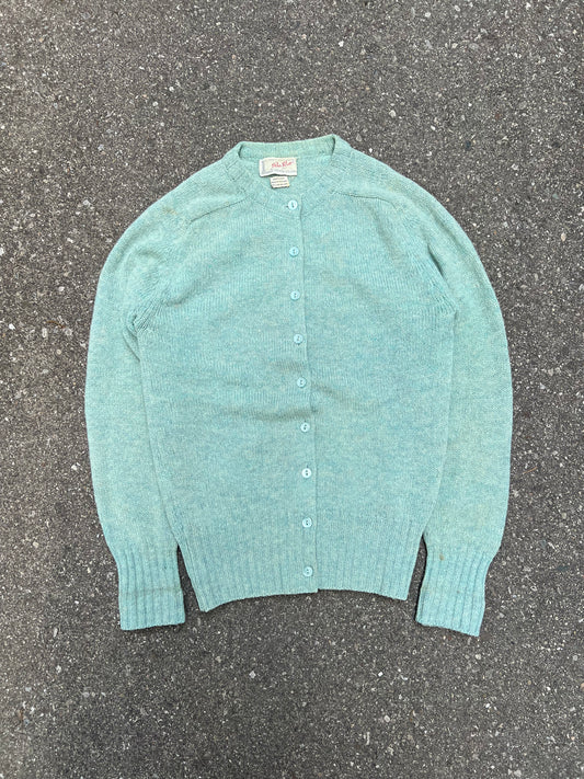 1960's Peter Scott Light Blue Wool Knit Cardigan - S