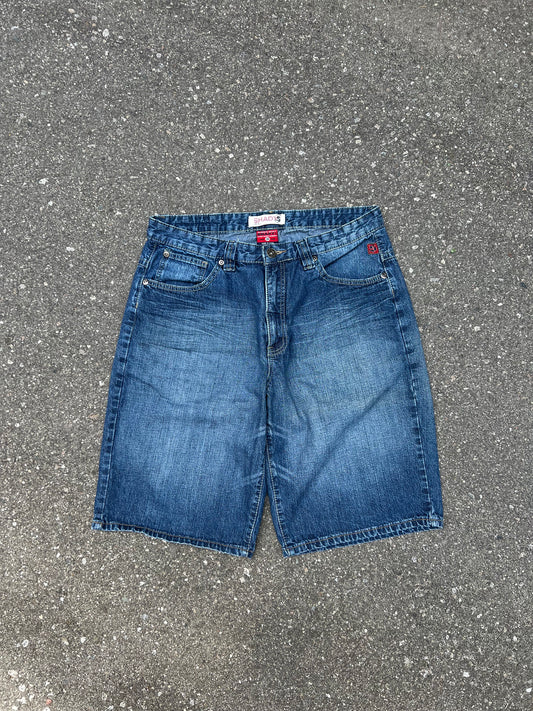 2000's Shady Baggy Faded Denim Jean Shorts - 34