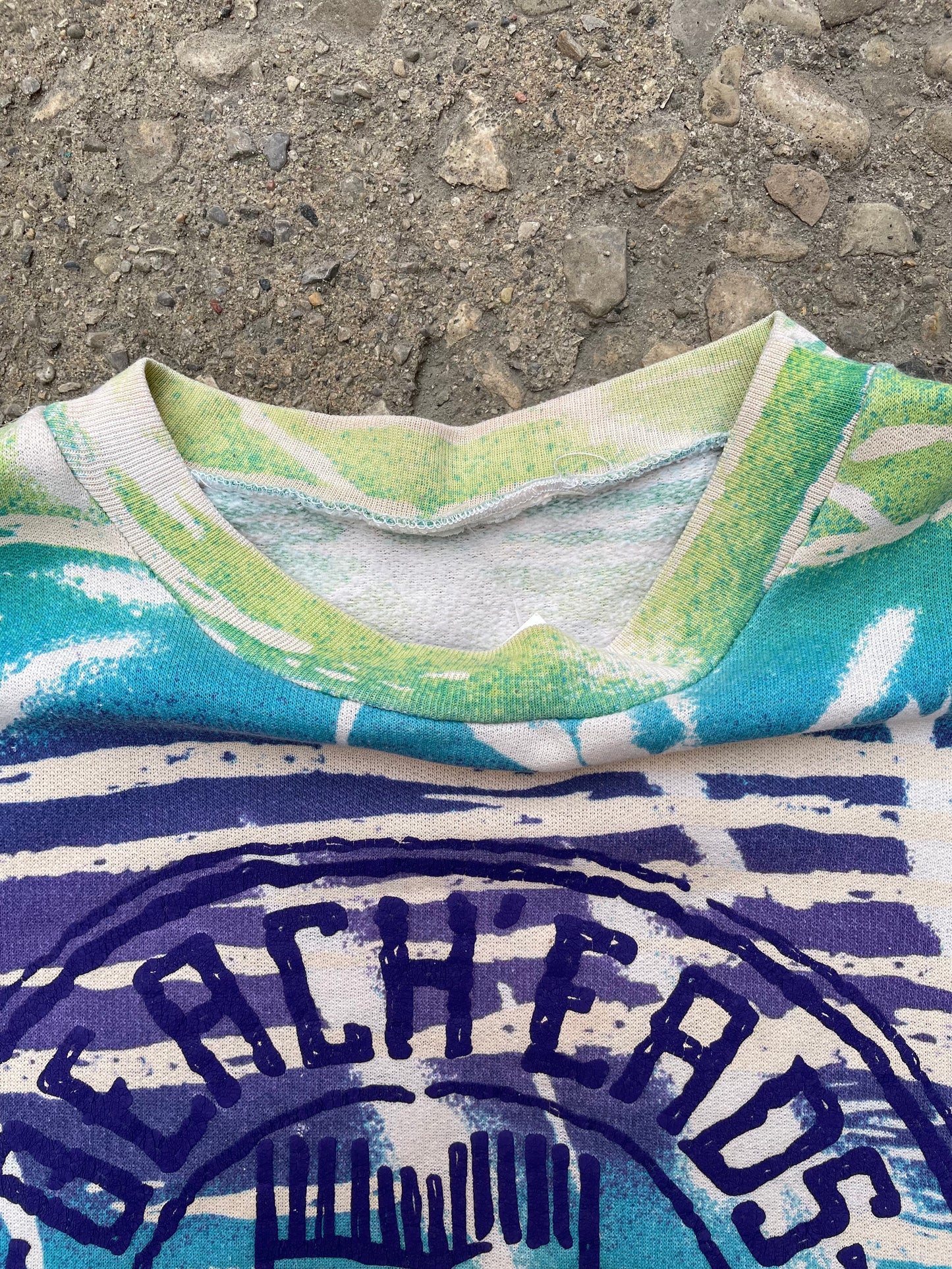 1980's/1990's Beach Heads Crazy Printed Crewneck - L