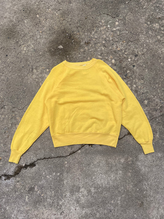 1980's Blank Yellow Crewneck - L