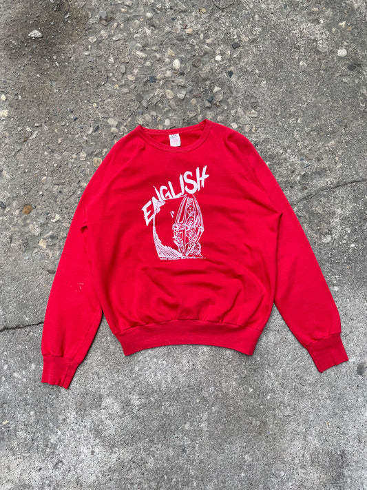 1980's 'English' Graphic Crewneck - L