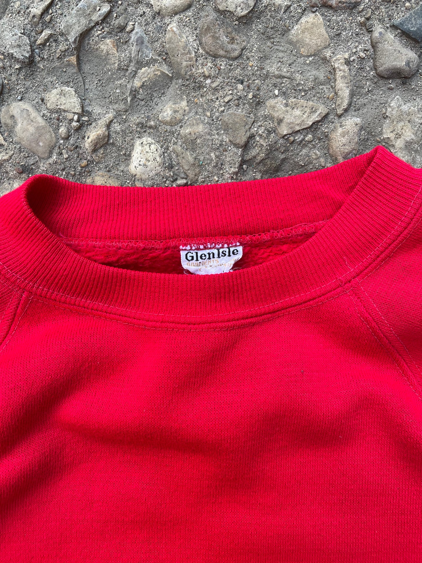 1970's Glen Isle Garments Blank Red Crewneck - S