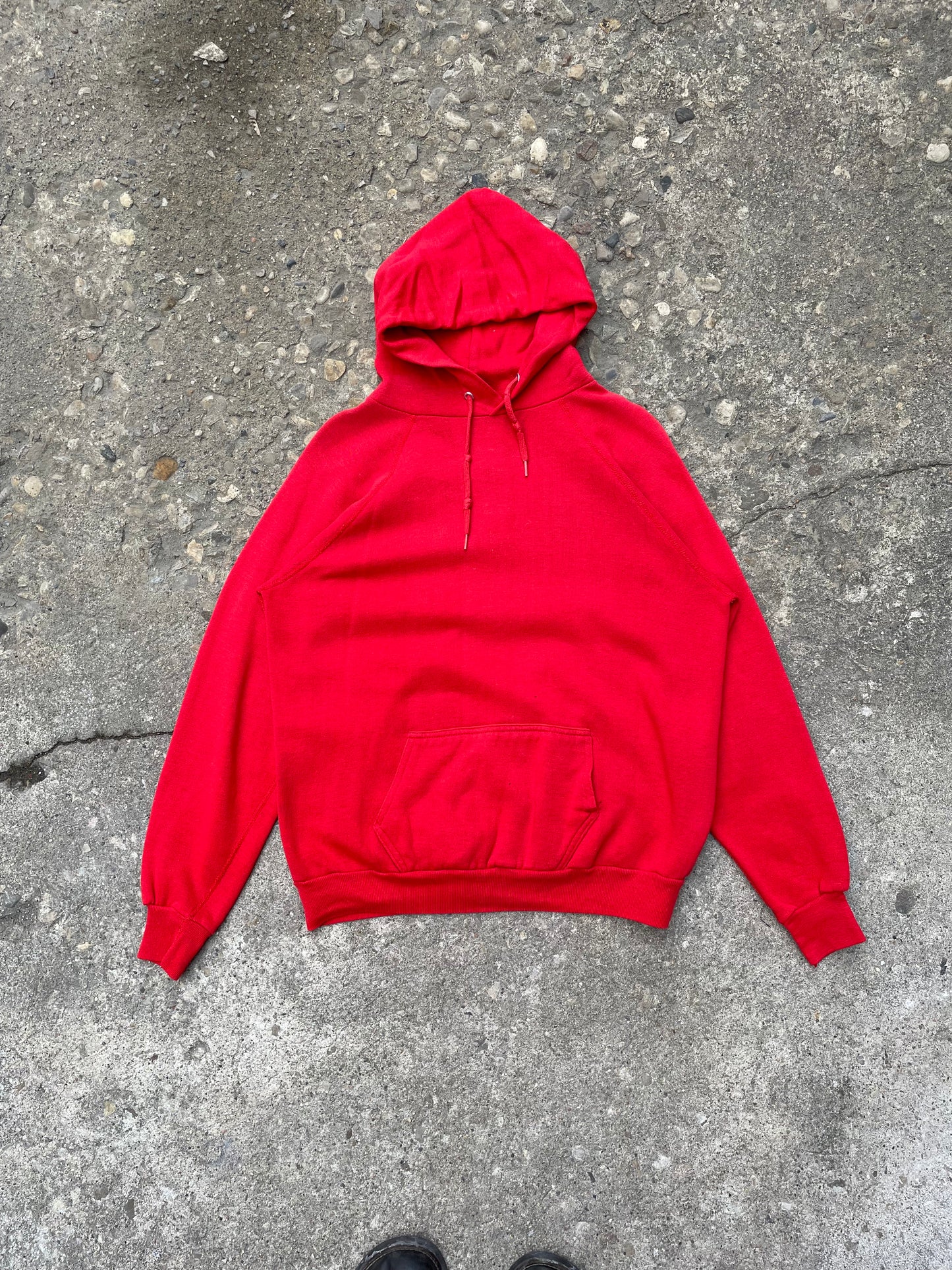 1980's Blank Red Hoodie - M