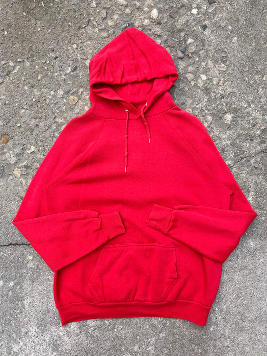 1980's Blank Red Hoodie - M