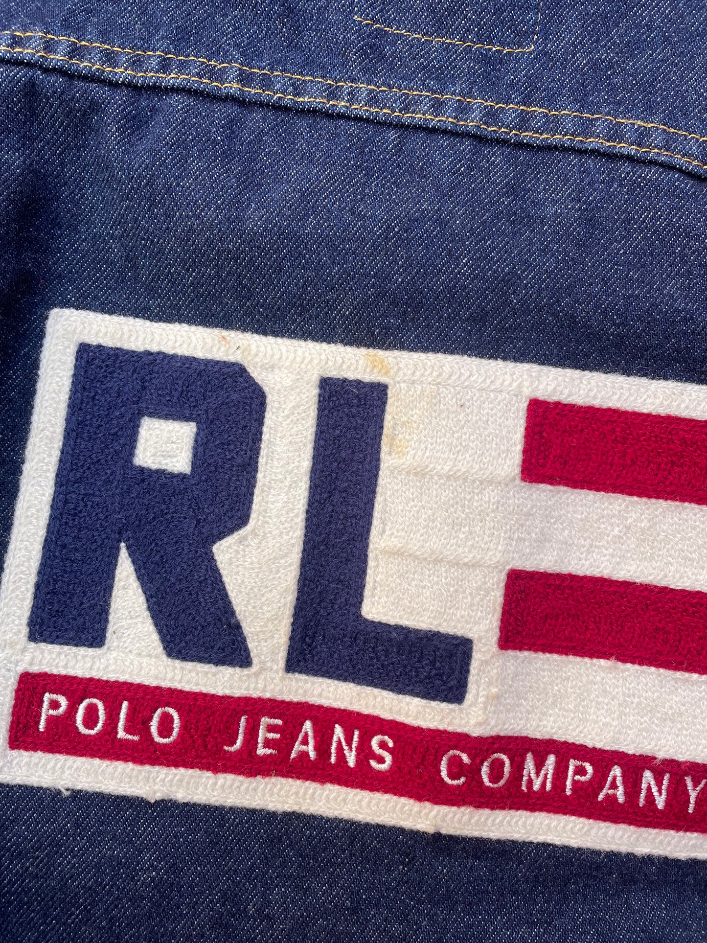 2000's Polo Jeans Co. by Ralph Lauren Patch Logo Denim Jacket - M