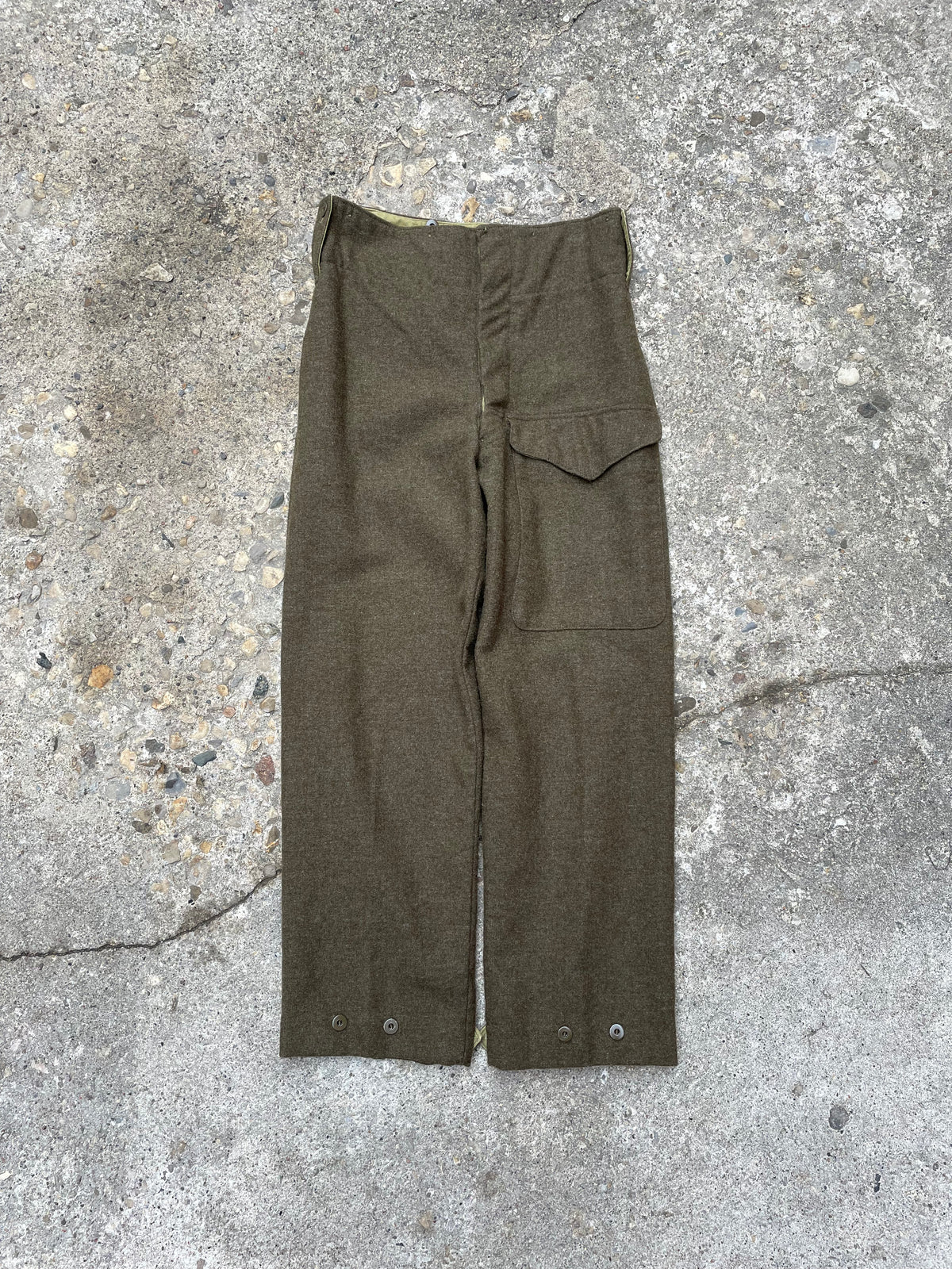 1952 Canadian Military Wool Battle Dress Trousers/Pants - 32 