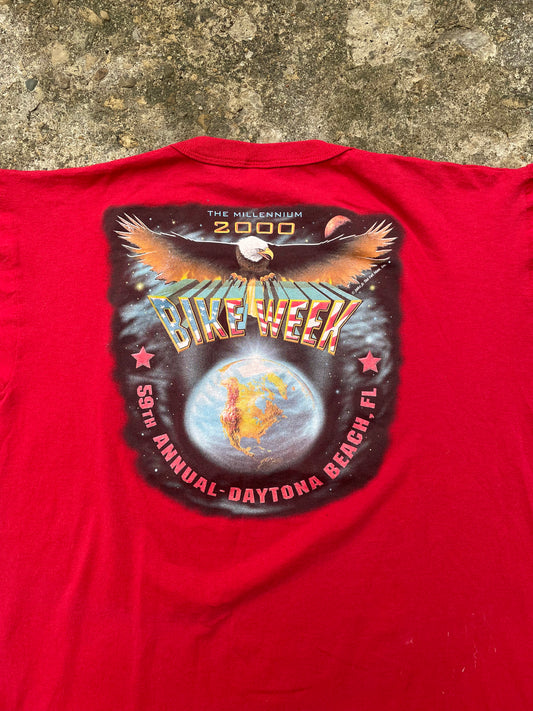 2000 Daytona Bike Week Double Sided Graphic T-Shirt - L