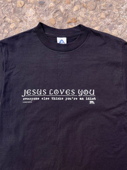 2000's 'Jesus Loves You...' Funny Graphic T-Shirt - S