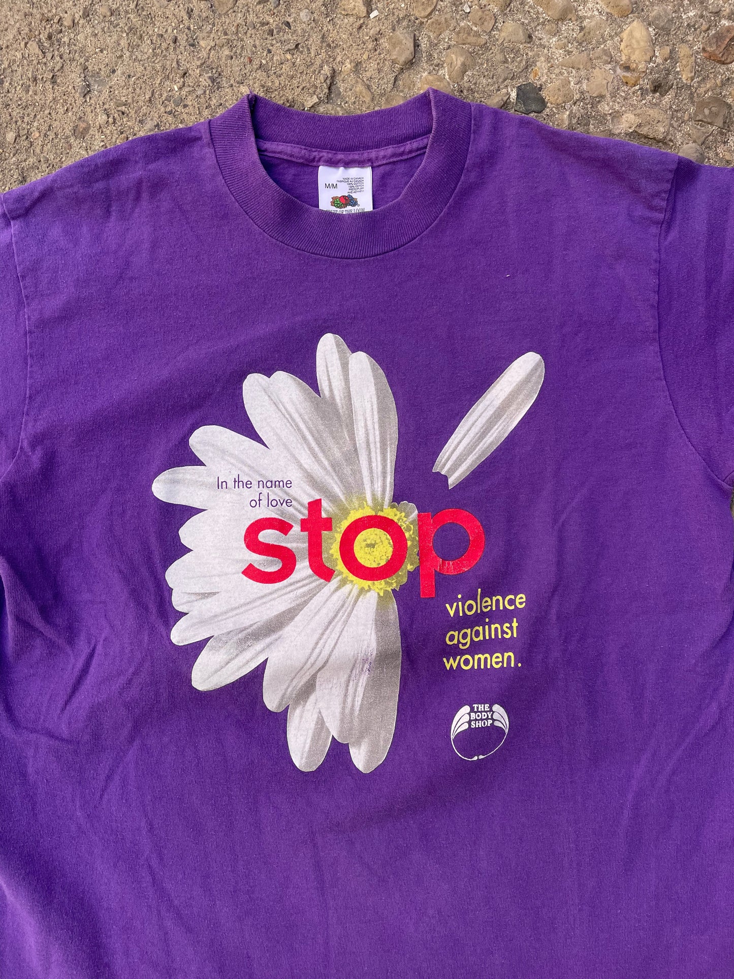 1990's The Body Shop 'Stop Violence Against Women' T-Shirt - M