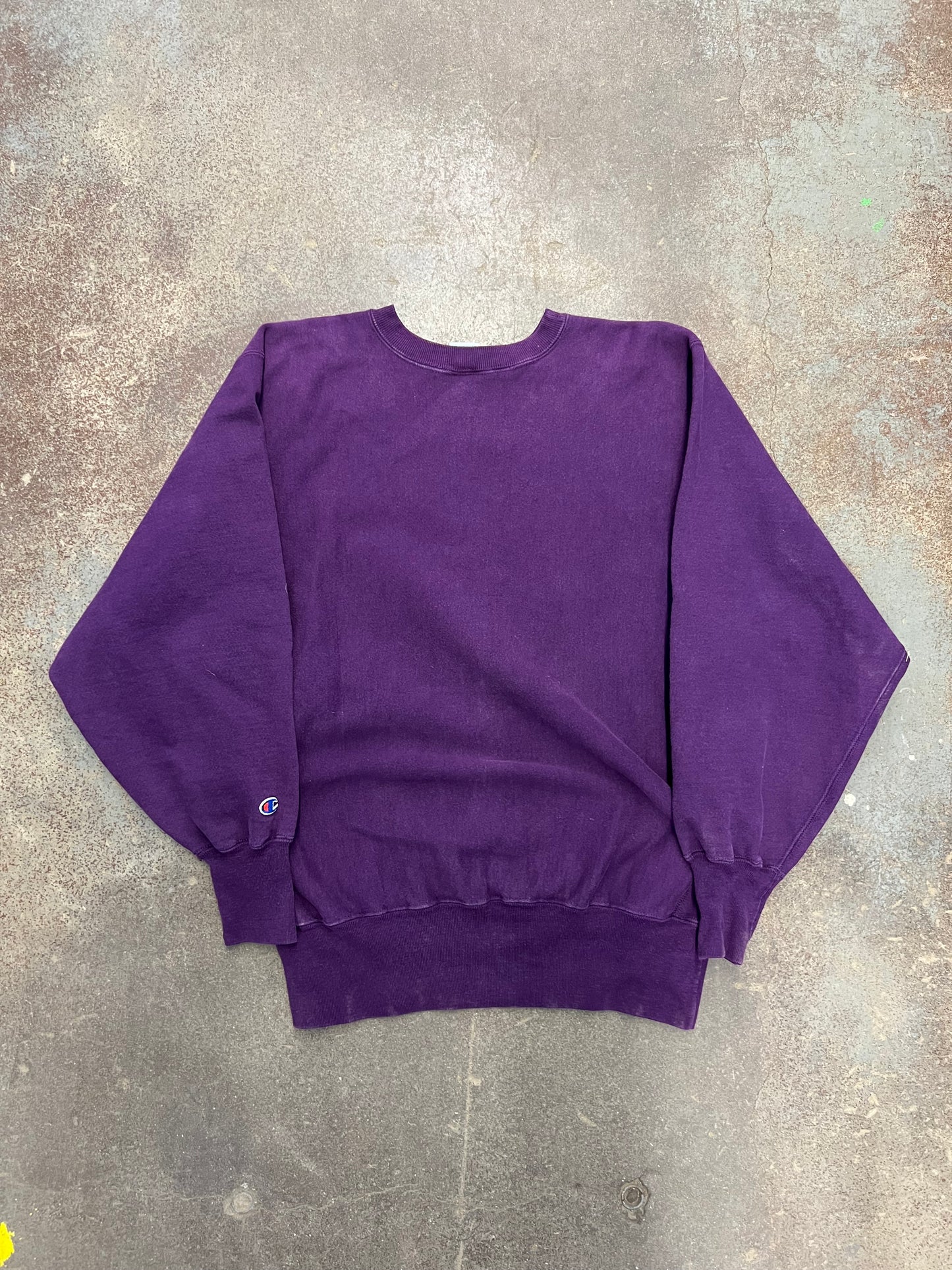 1990's Champion Purple Reverse Weave Crewneck Sweatshirt - XL