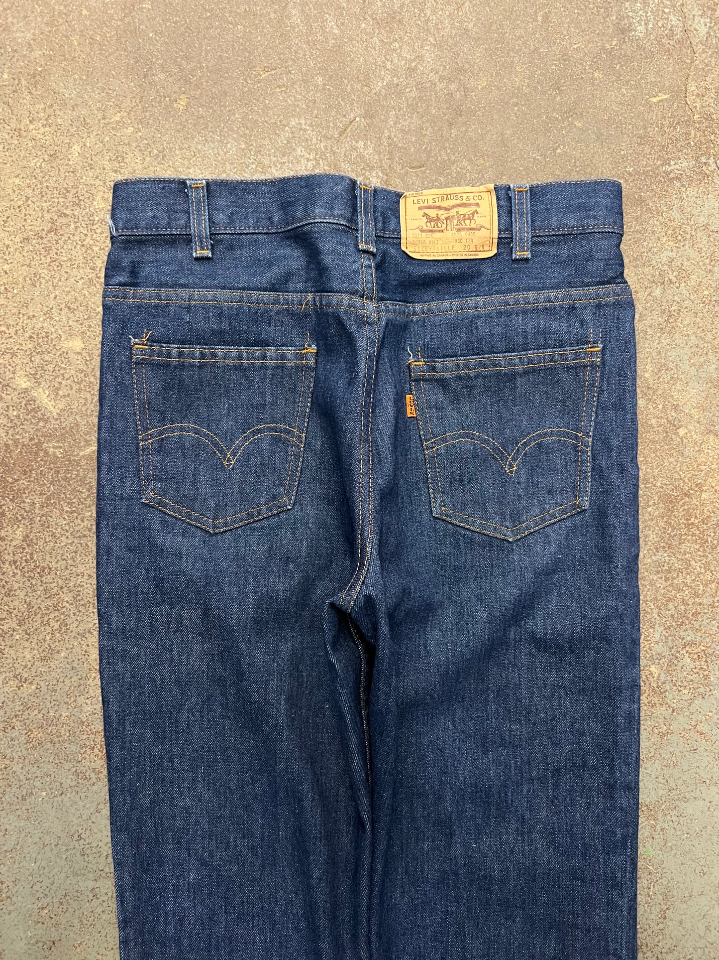 1981 Levi's 50718 Orange Tab Dark Wash Denim Jeans - 30
