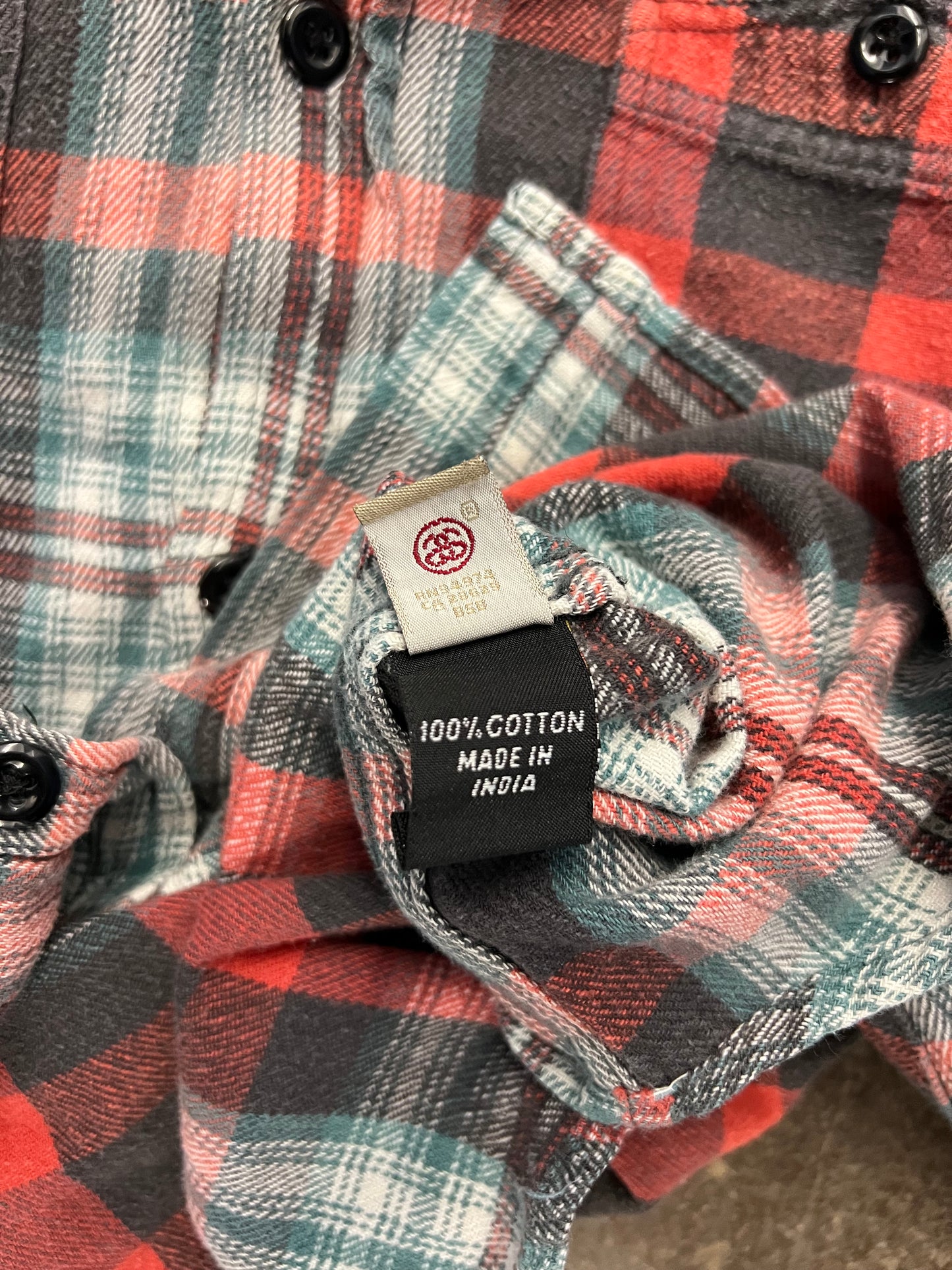 2000's Stussy Cotton Flannel Button Up Shirt - M