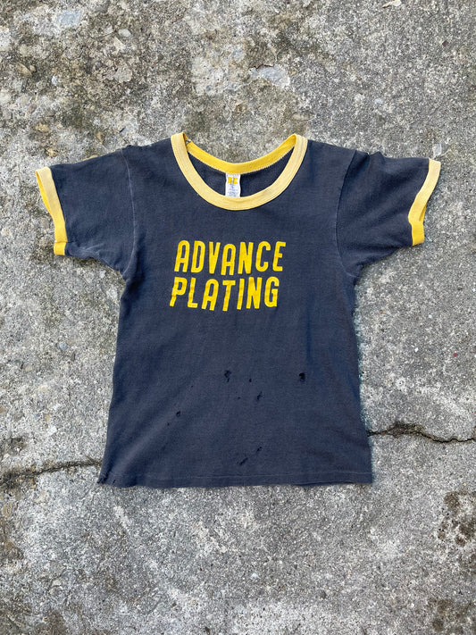 1970's 'Advance Plating' Russell Athletic Ringer T-Shirt - XS