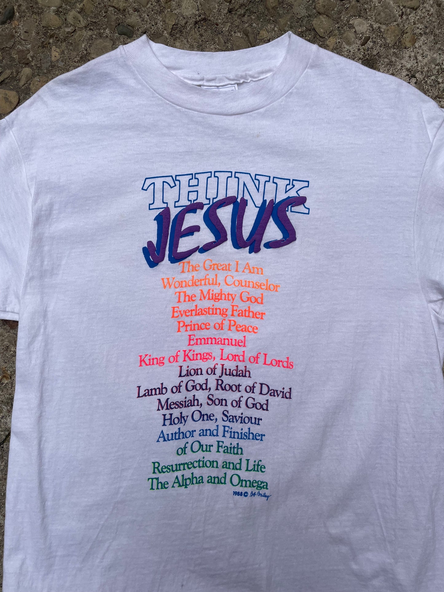 1988 'Think Jesus' Graphic T-Shirt - L