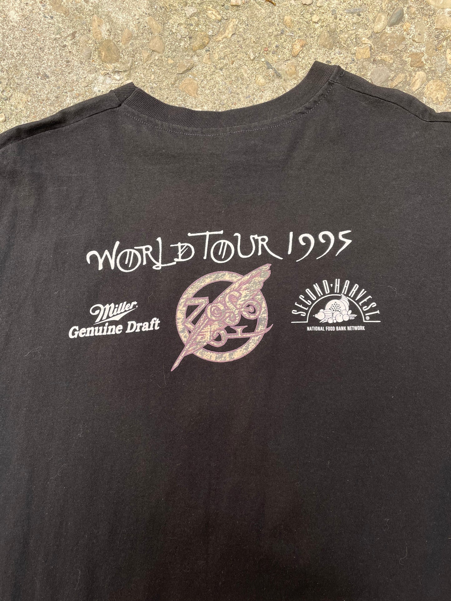 1995 Jimmy Page & Robert Plant 'No Quarter' World Tour Graphic Band T-Shirt - XL
