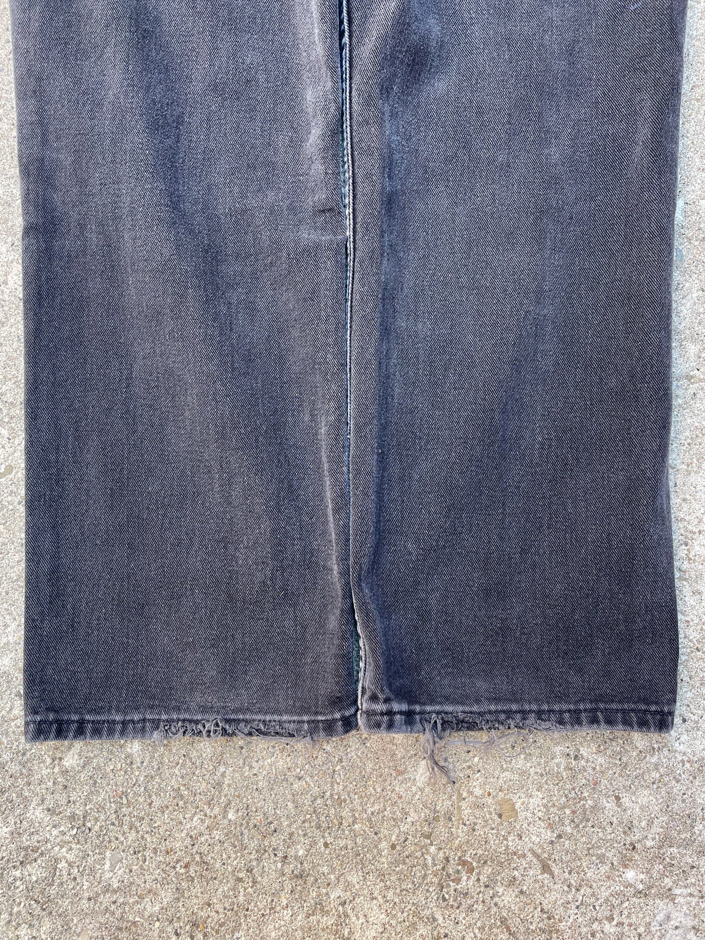 1990's Levi's 619 Orange Tab Faded Black Denim Jeans - 37
