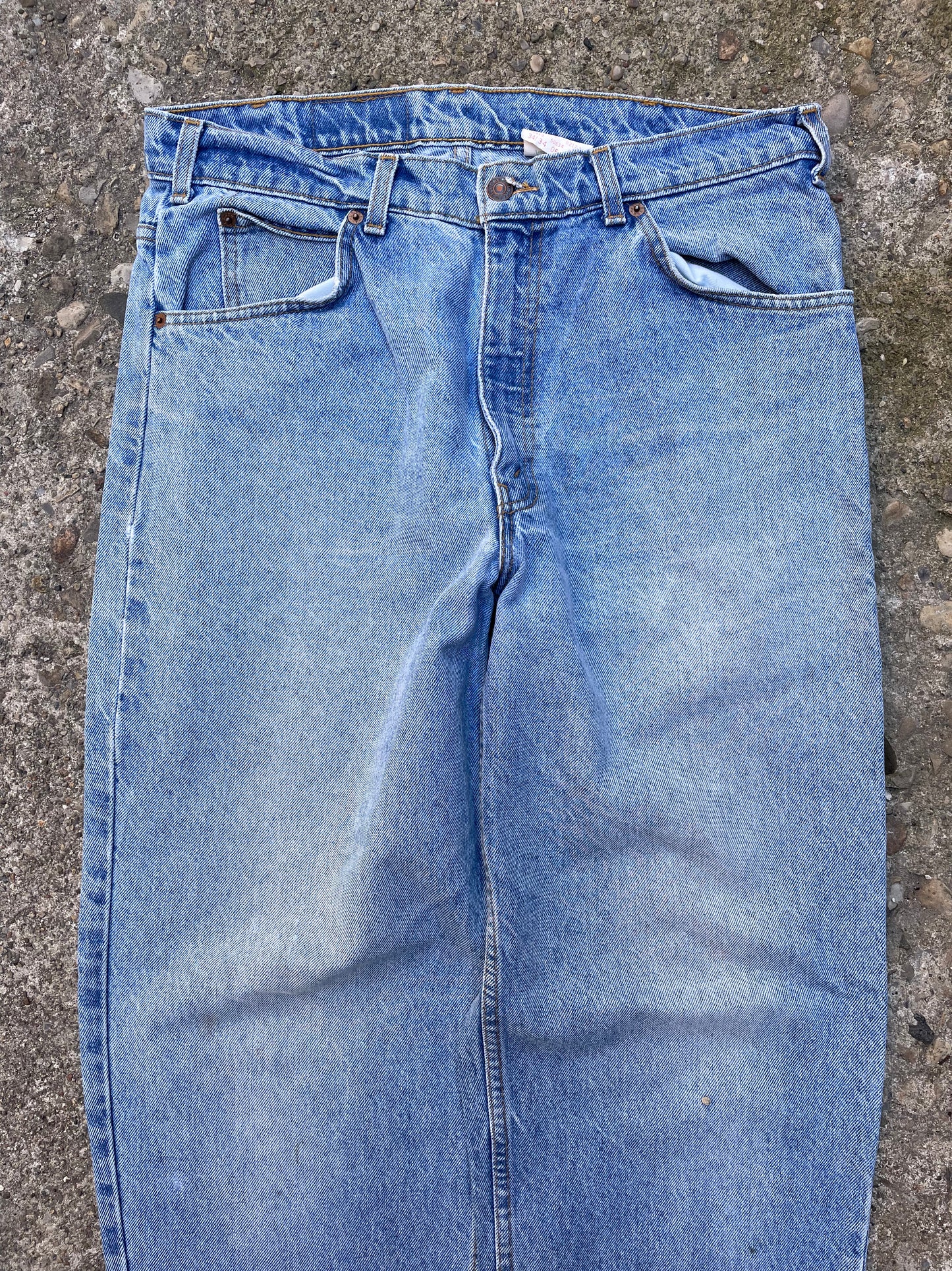 1990's Levi's 634 Orange Tab Light Wash Denim Jeans - 34