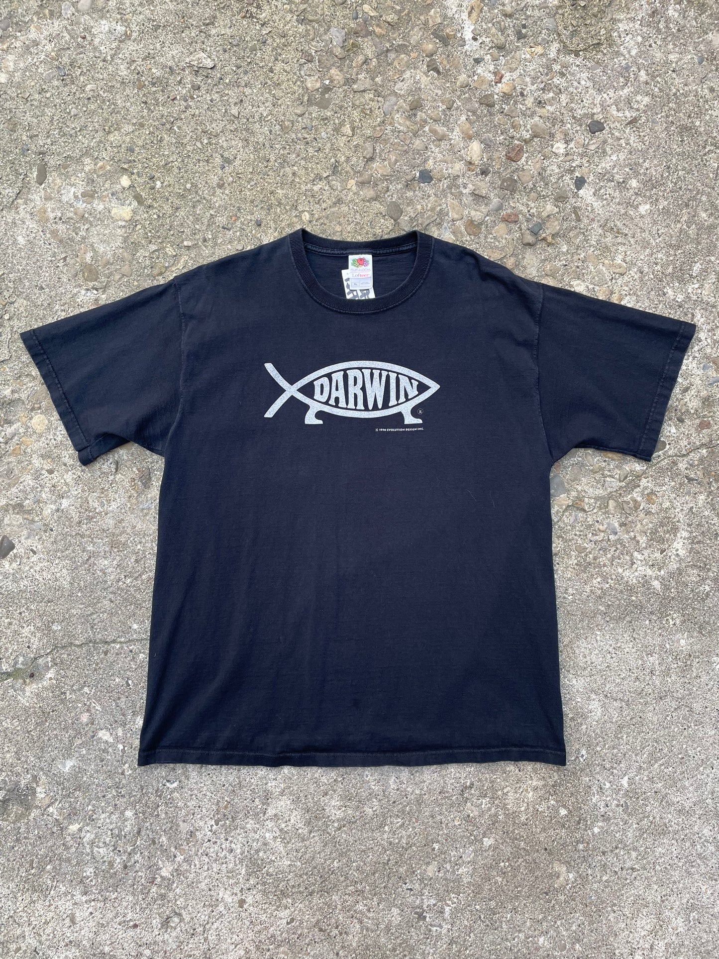 2000's Darwin Fish Evolution Graphic T-Shirt - XL
