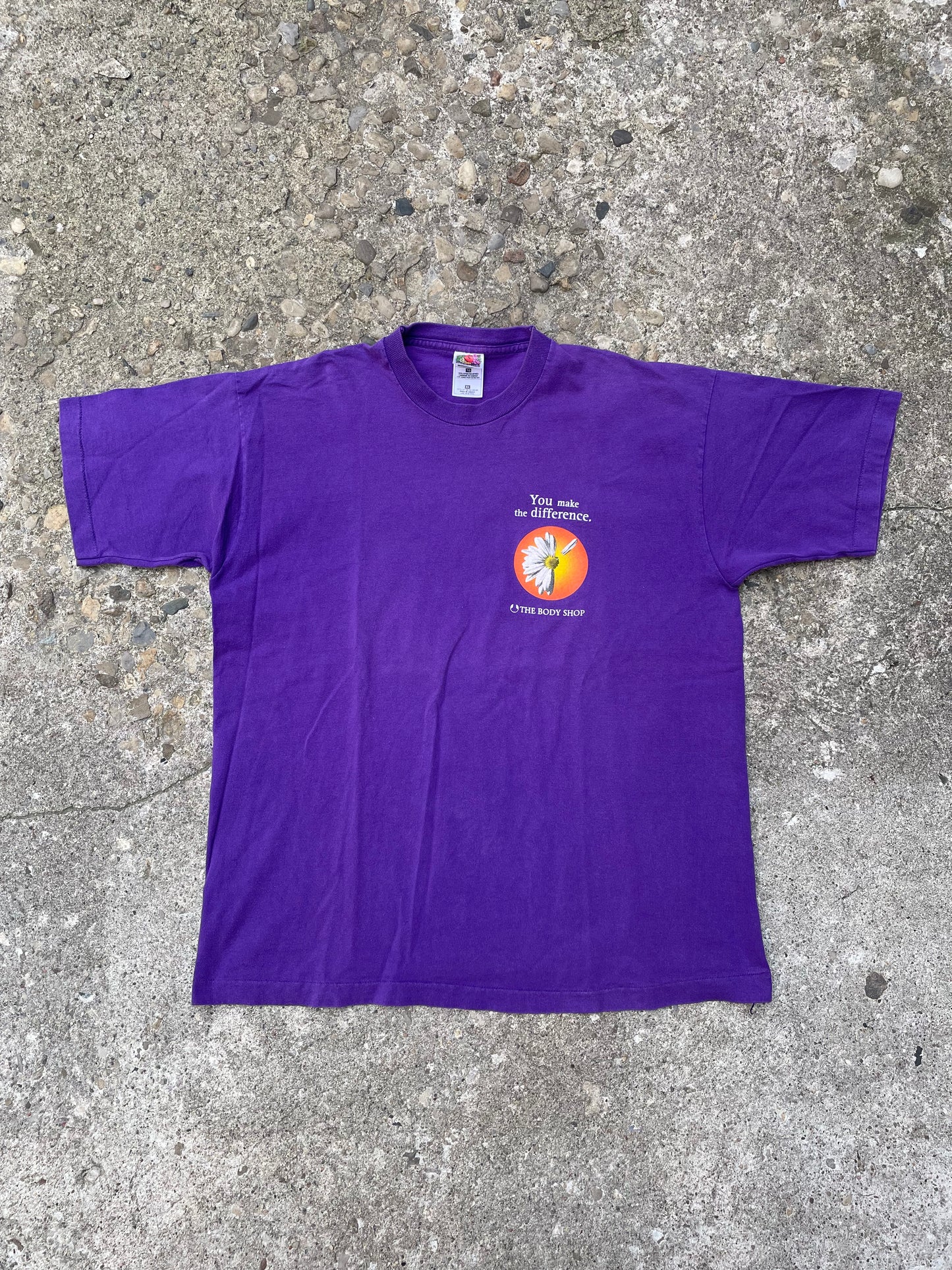 1990's 'You Make The Difference' The Body Shop Graphic T-Shirt - XL