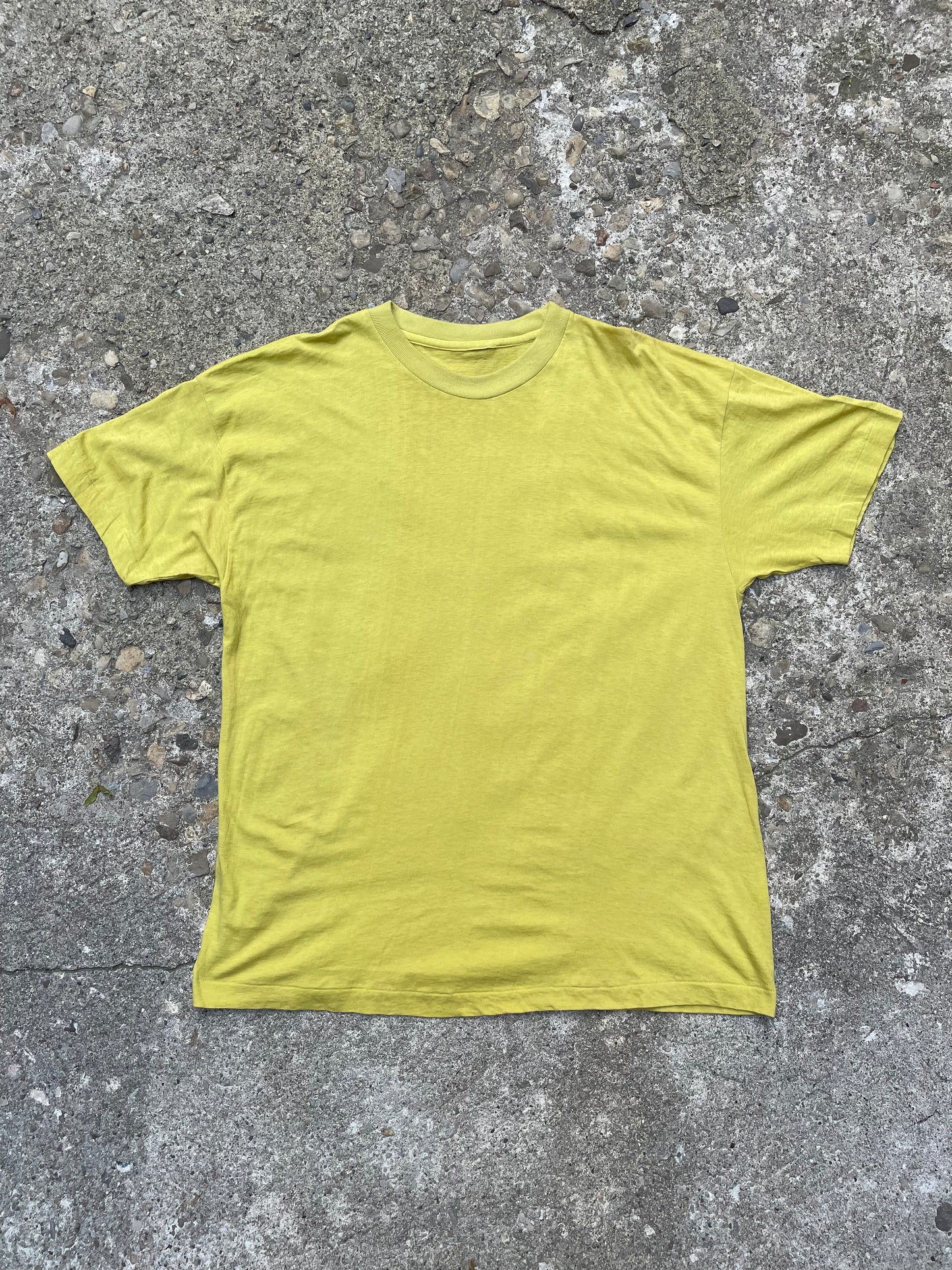 1990's Pale Green Blank T-Shirt - XL