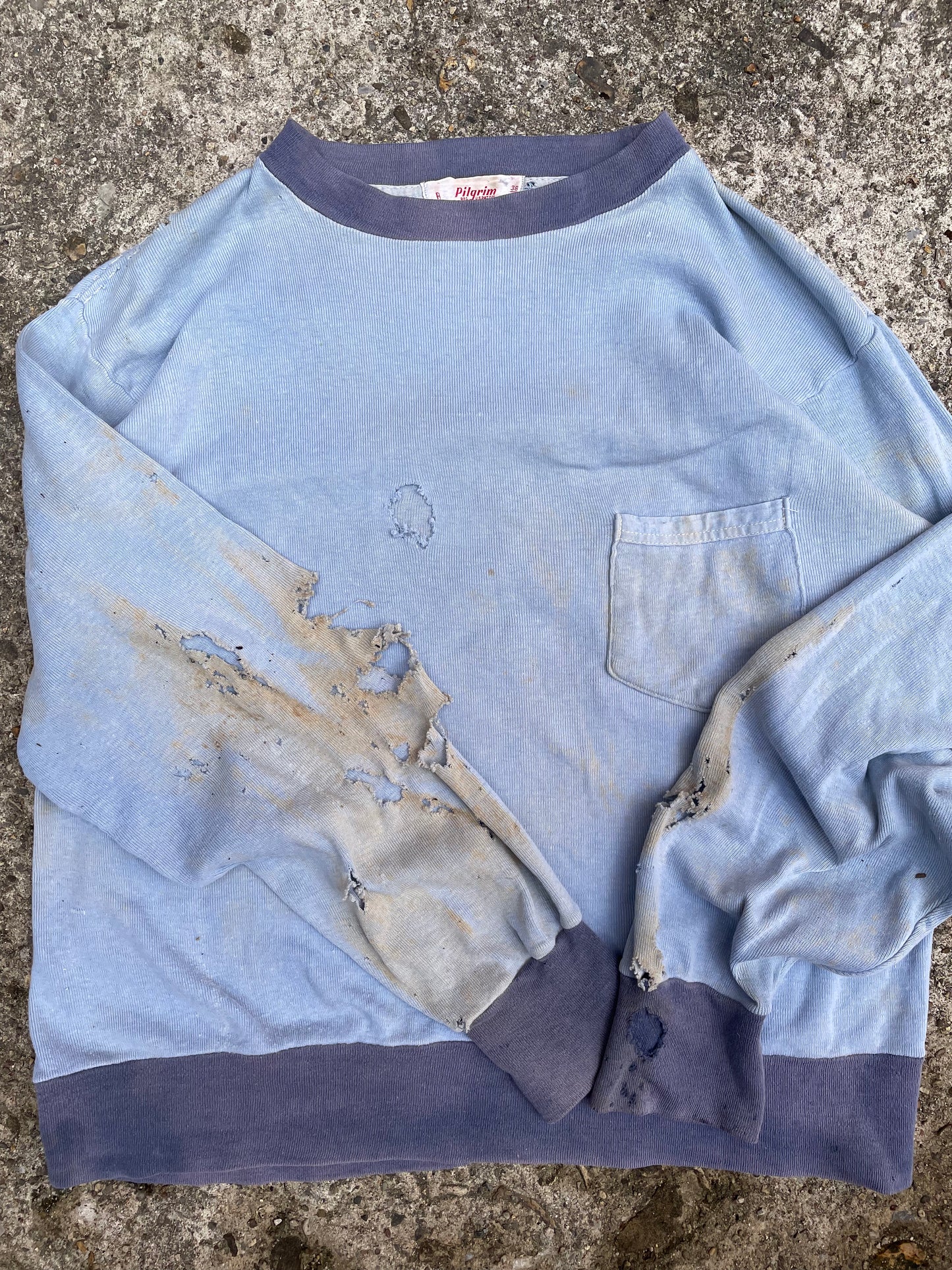 1950's/1960's Pilgrim Thrashed Long Sleeve Shirt - M