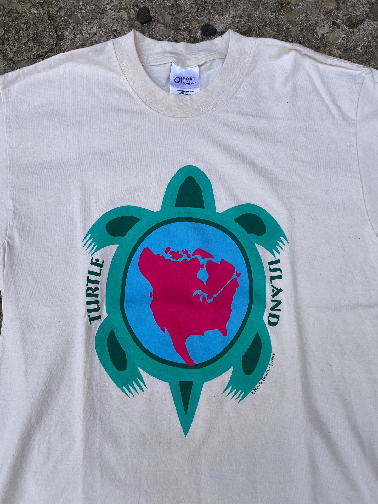 2007 Turtle Island Art Graphic T-Shirt - M