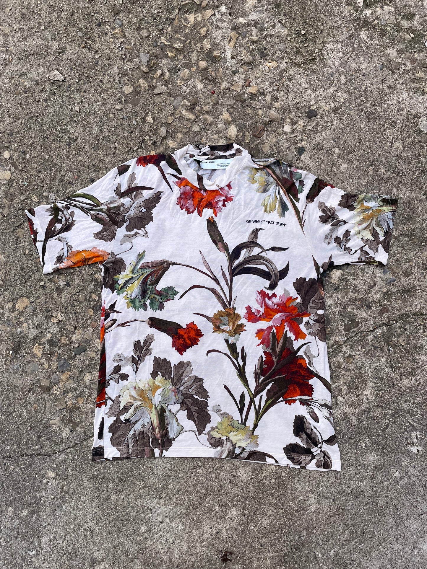 Off-White "Pattern" Floral Print T-Shirt - 42