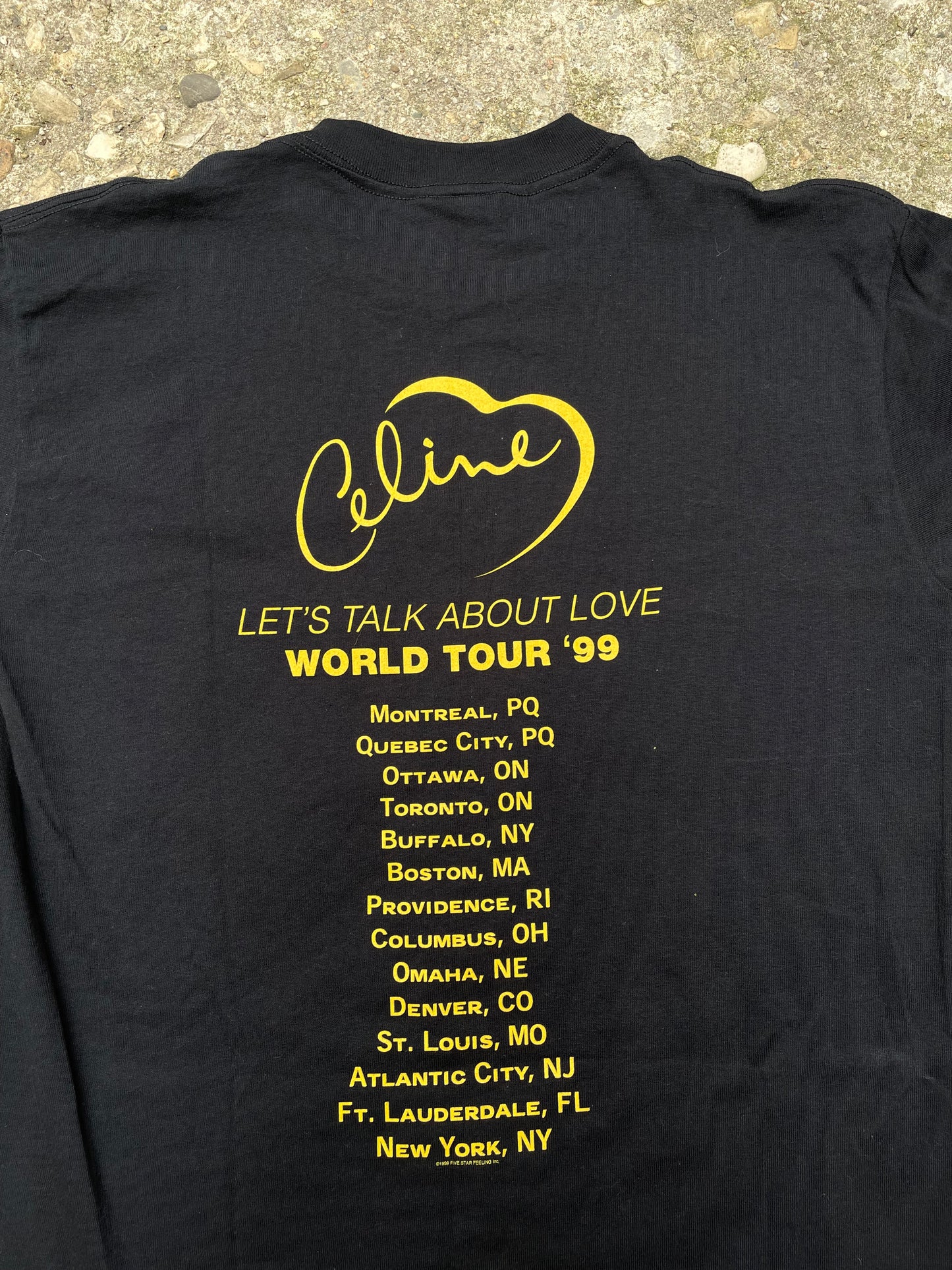 1999 Celine Dion 'Let's Talk About Love' World Tour Band T-Shirt - M
