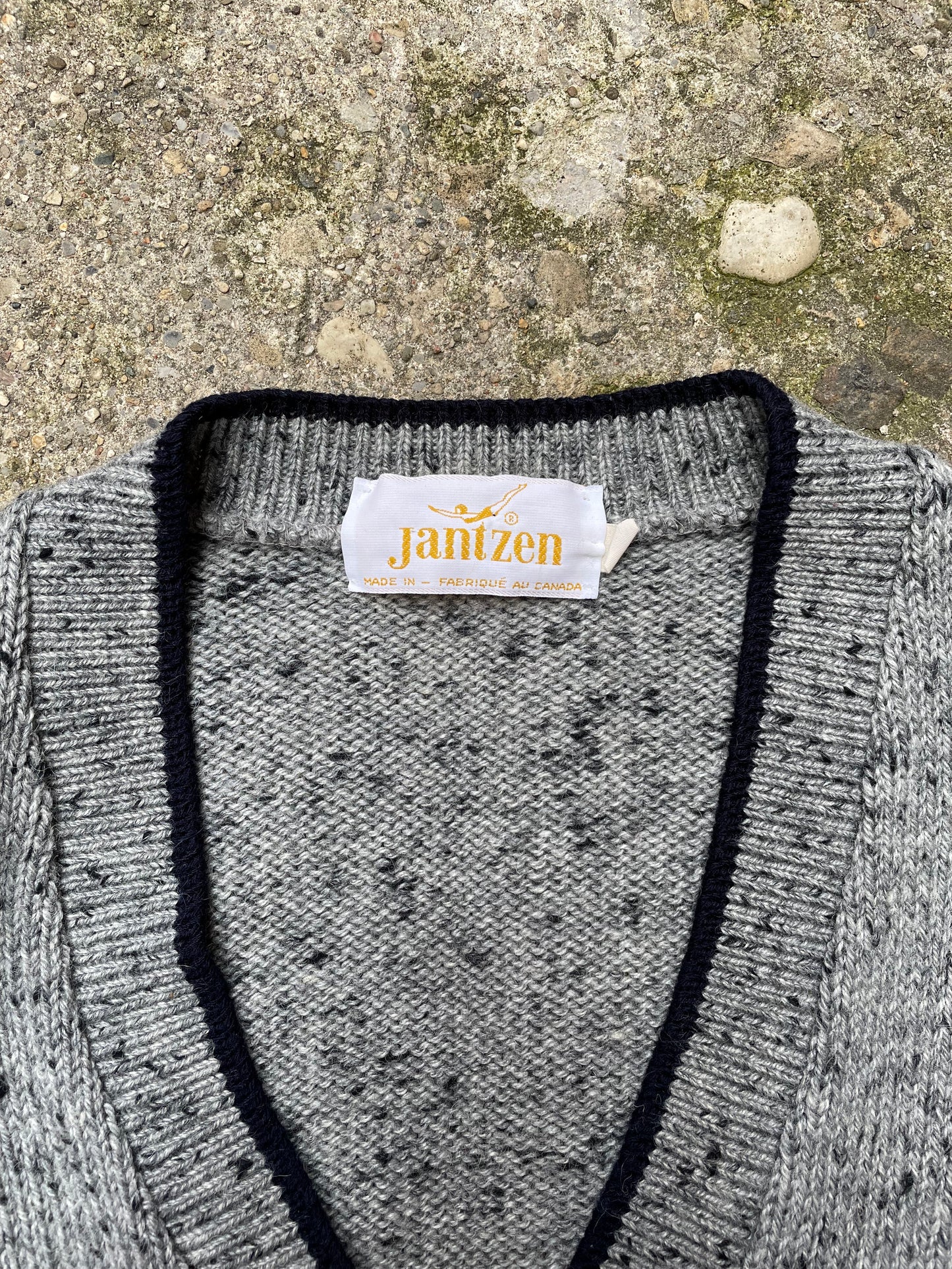 1960's/1970's Jantzen Wool Blend Knit Cardigan Sweater - L