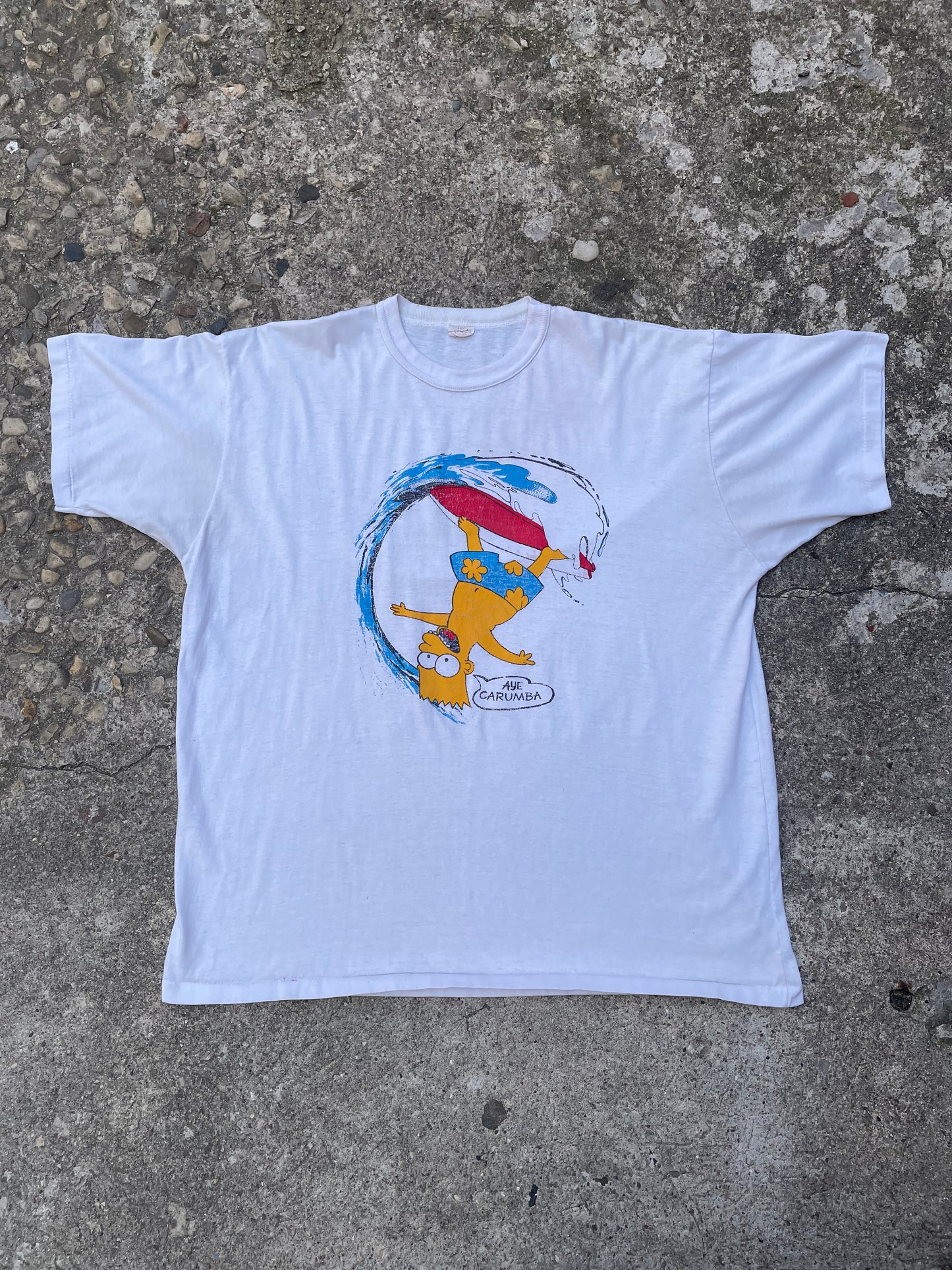 1990's 'Aye Carumba' Bootleg Bart Simpson's T-Shirt - XL