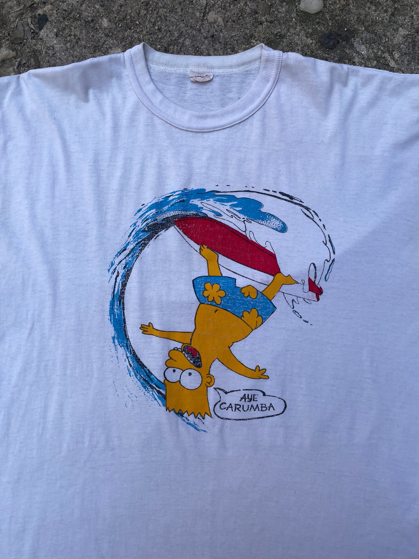 1990's 'Aye Carumba' Bootleg Bart Simpson's T-Shirt - XL