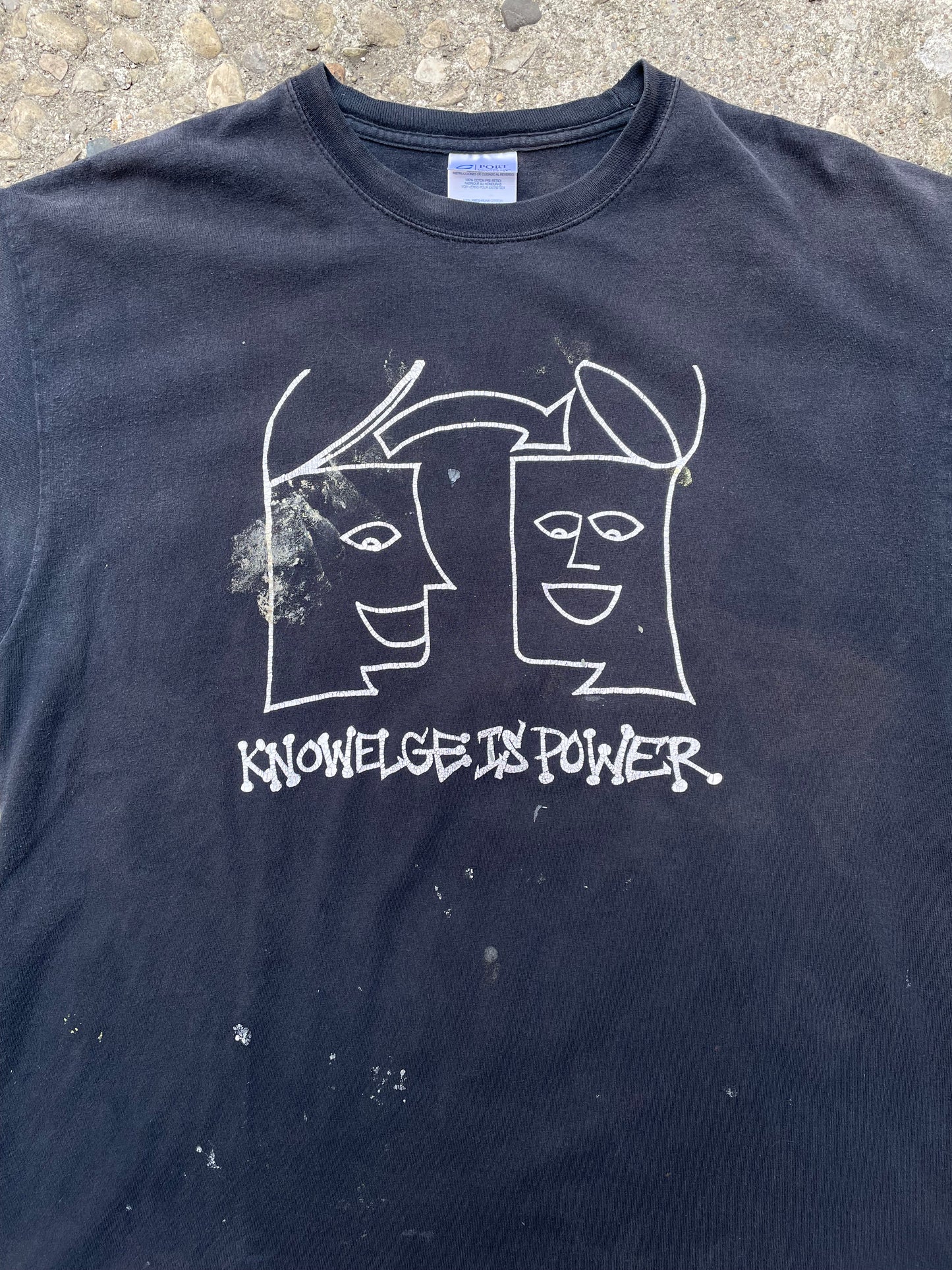 2000's 'Knowledge is Power' Graphic T-Shirt - XL