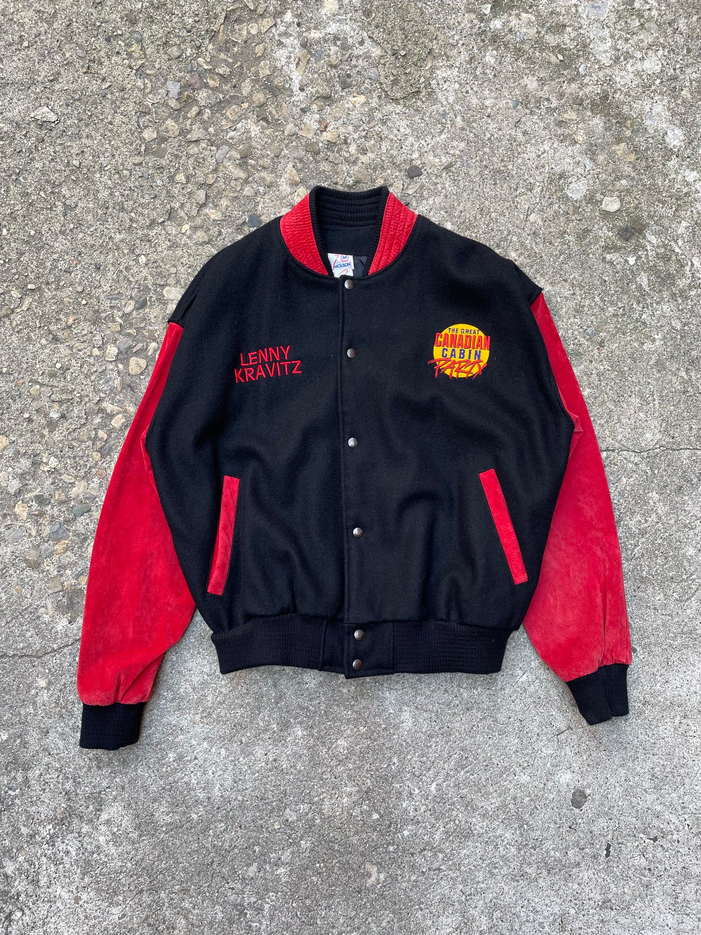 1993 The Great Canadian Cabin Party Lenny Kravitz Crew Varsity/Bomber Jacket - XL