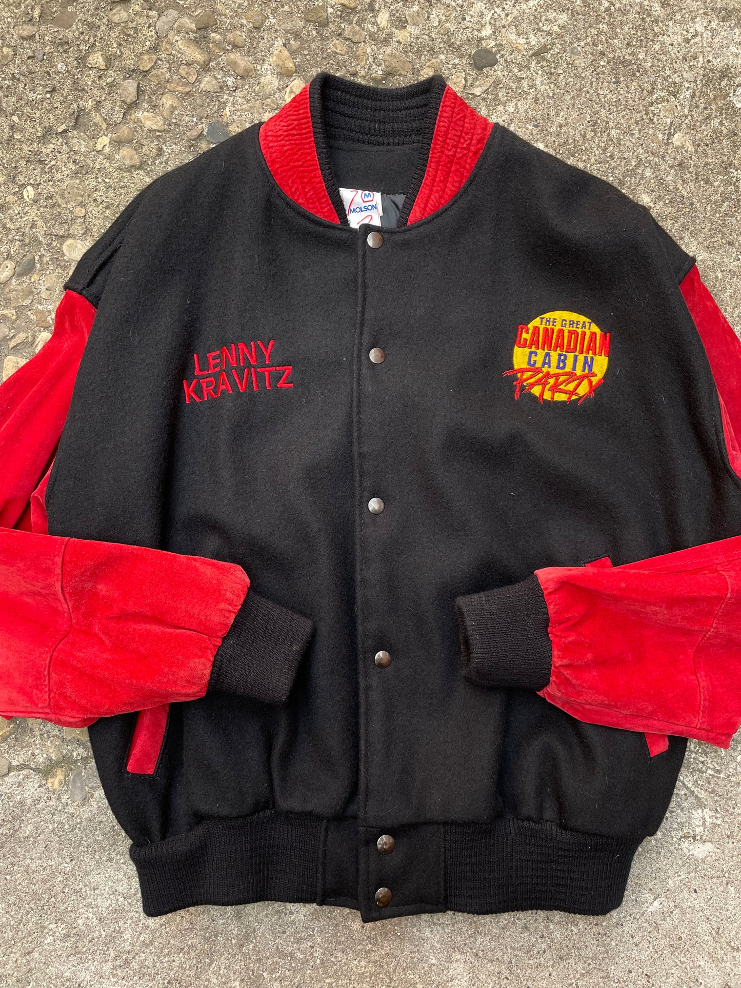 1993 The Great Canadian Cabin Party Lenny Kravitz Crew Varsity/Bomber Jacket - XL