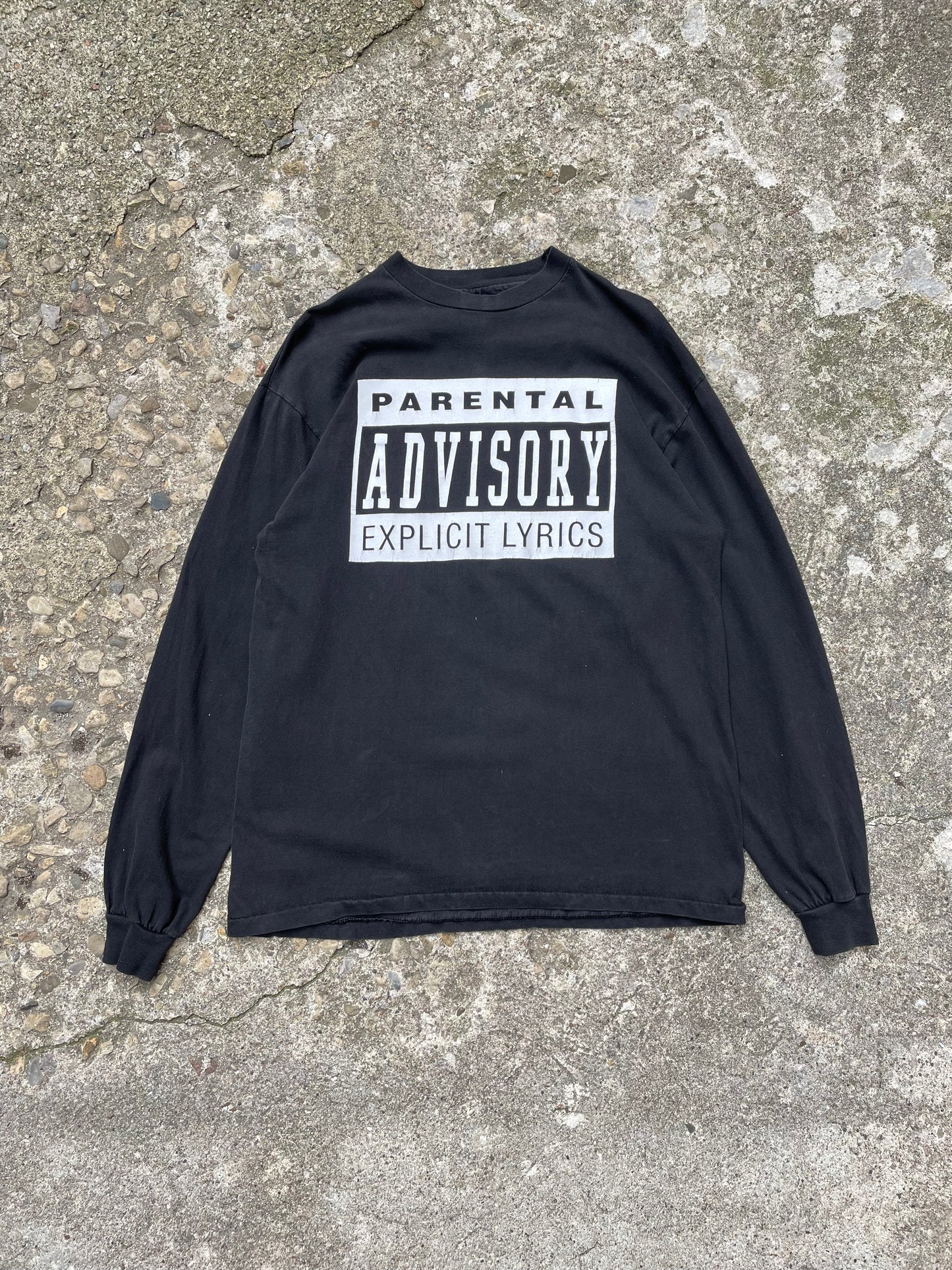 1990's Parental Advisory/P.A. Rap Group Graphic Long Sleeve T-Shirt - L