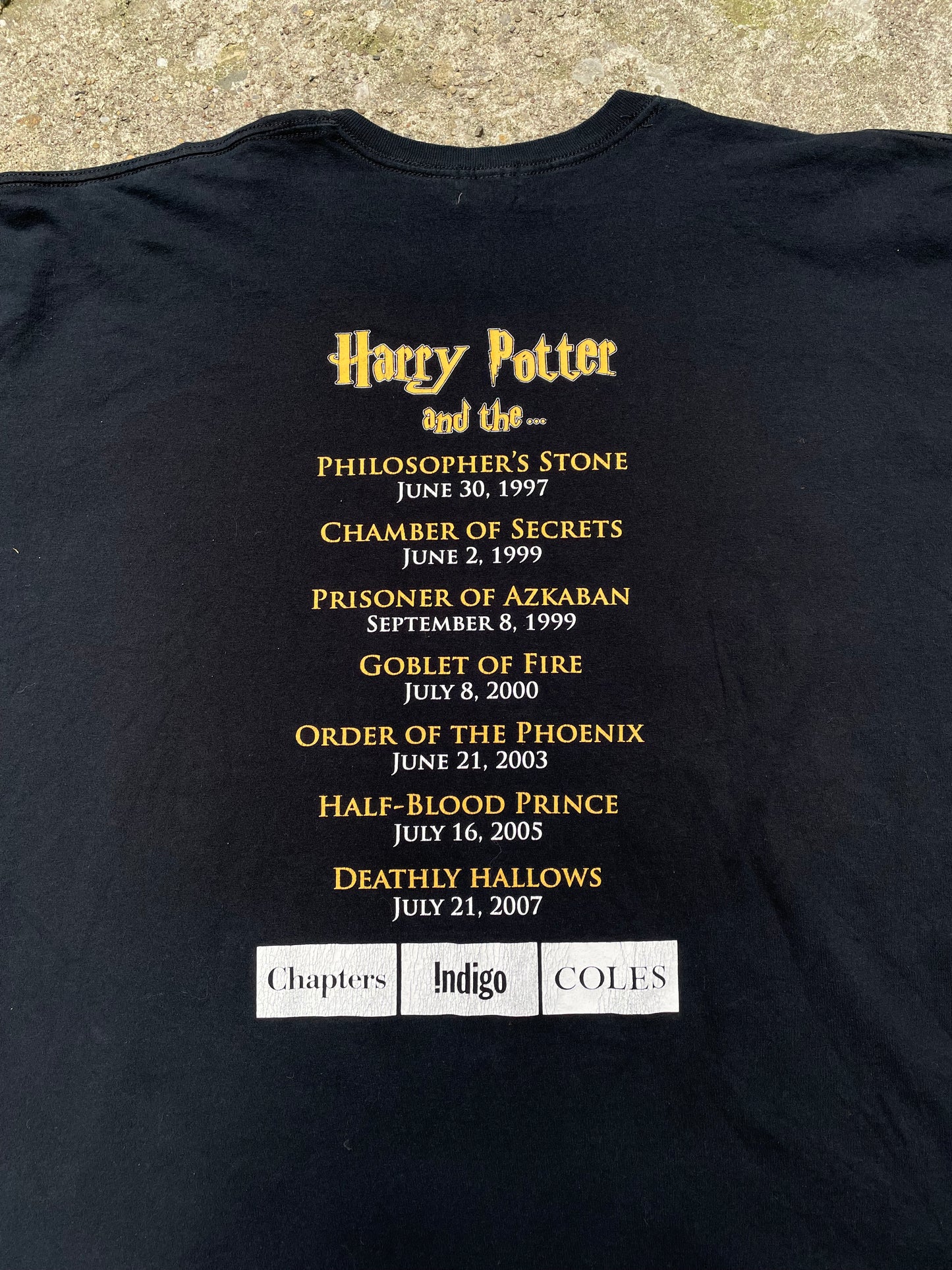 2007 10 Years of Harry Potter Books Graphic T-Shirt - 3XL