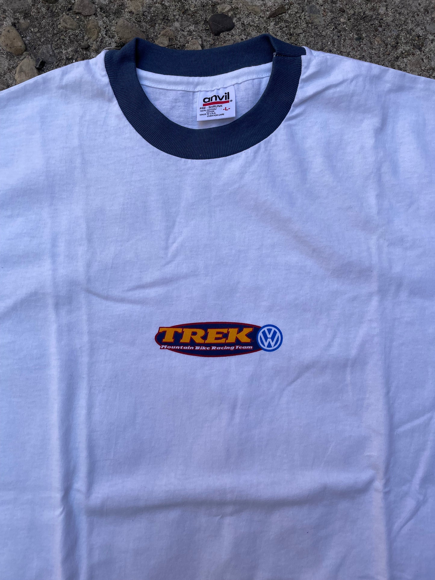 1990's Trek Mountain Bike Racing Team Graphic Ringer T-Shirt - L