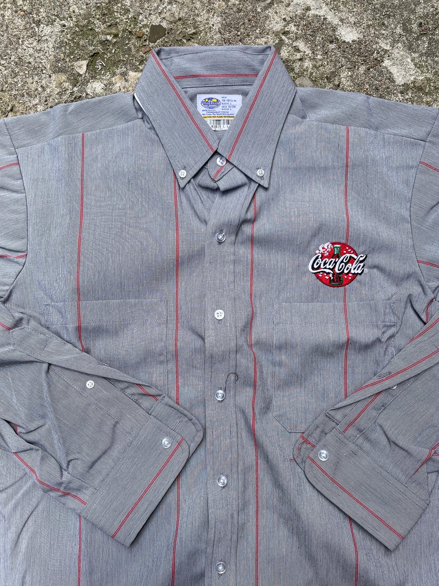 1980's/1990's Coca-Cola Button Up Work Shirt - XL